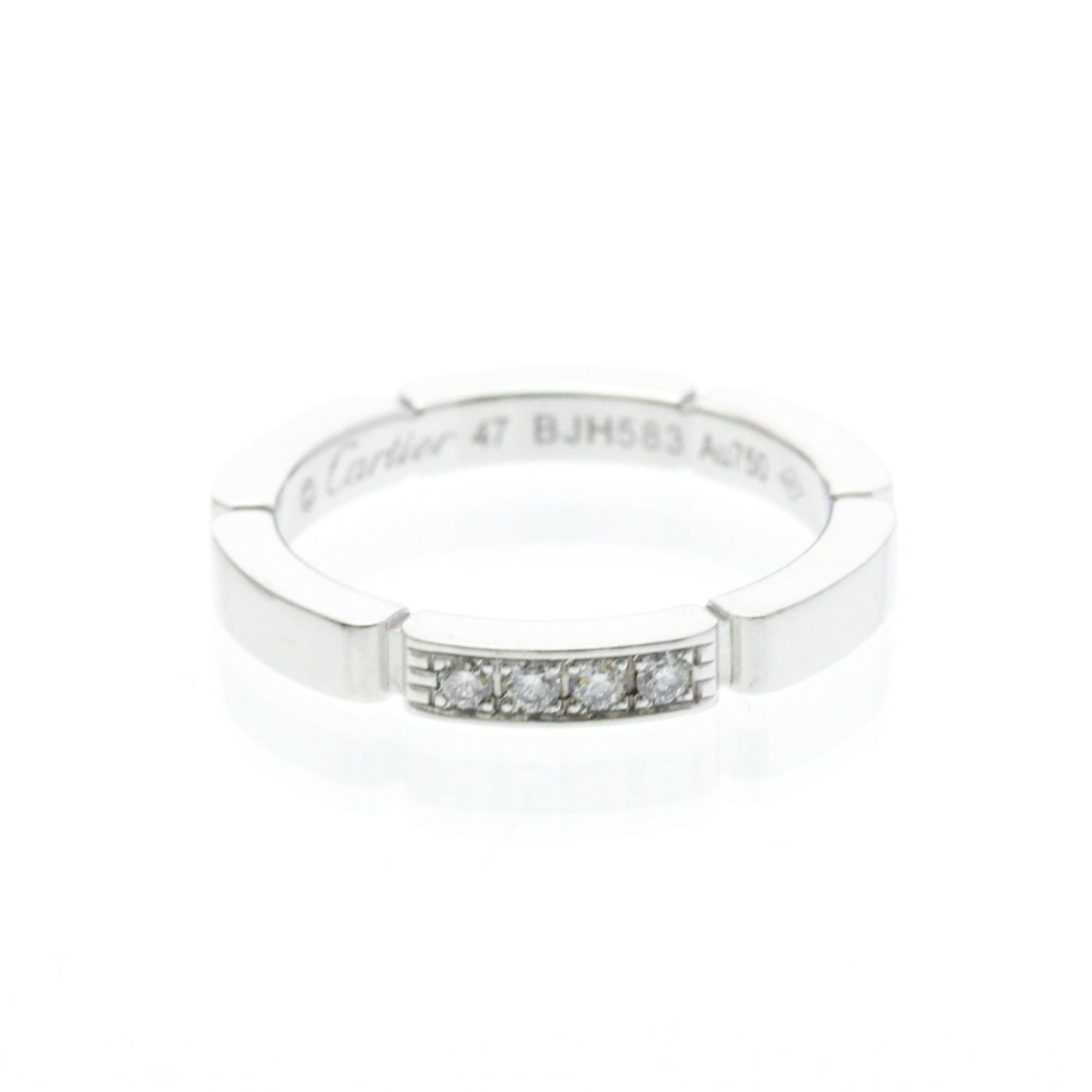 Cartier Cartier Maillon Panthere Band 18K White Gold with 4 Diamonds Size ONE SIZE - 1 Thumbnail