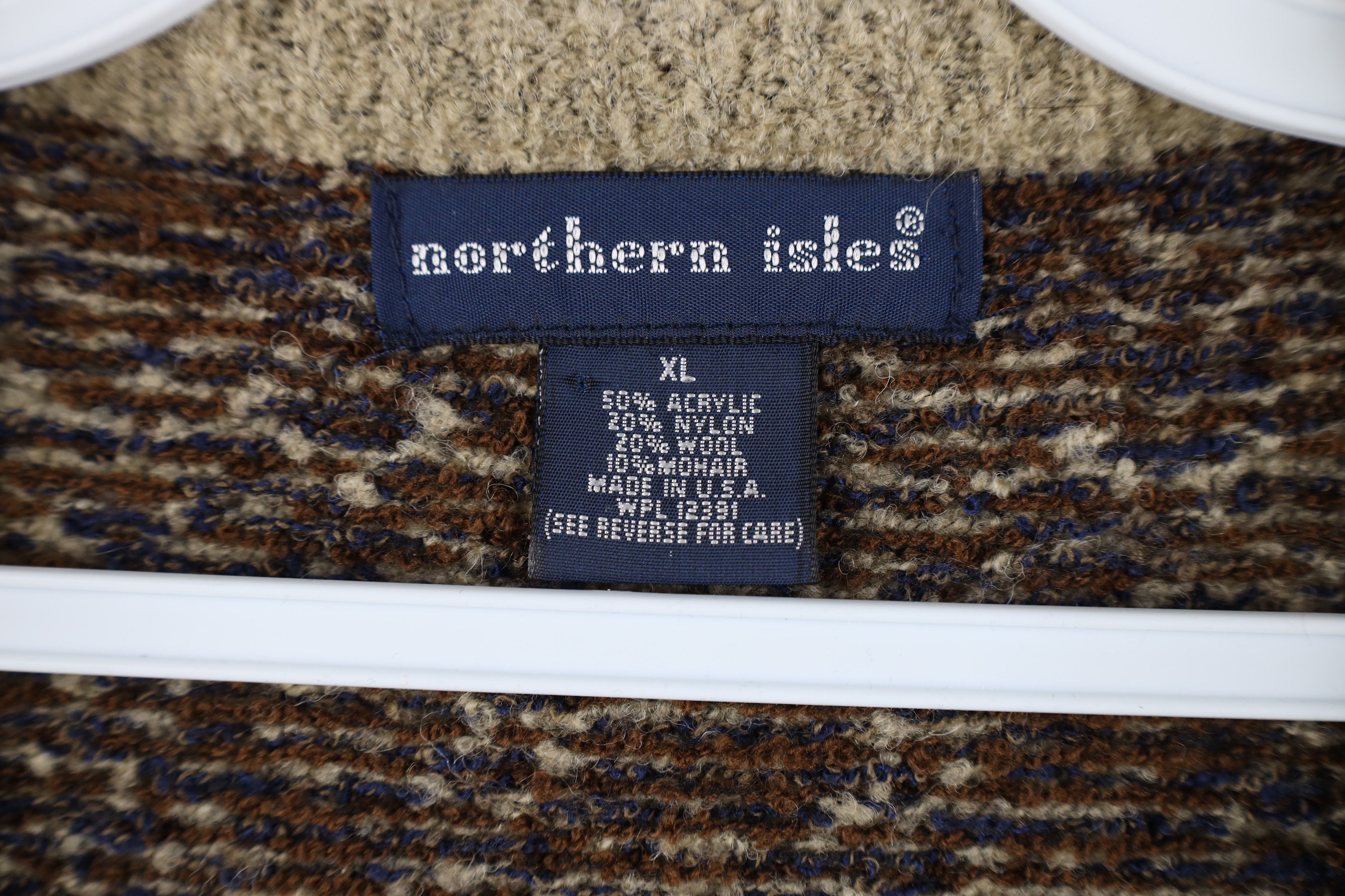 Vintage Vintage 90s Streetwear Wool Blend Knit V-Neck Sweater USA Size US XL / EU 56 / 4 - 4 Thumbnail