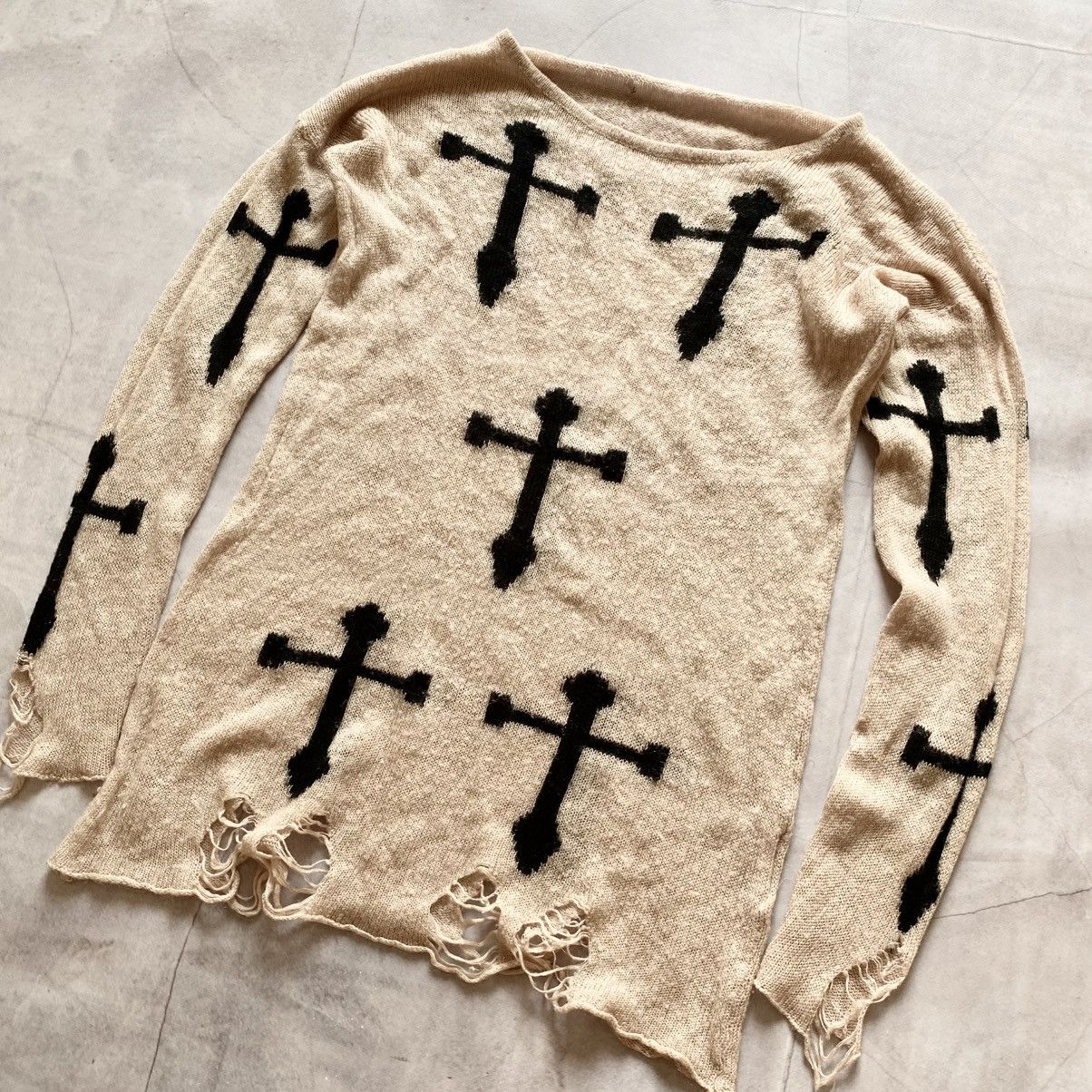 Hysteric Glamour Punk Knit Cross Hysteric Glamour Style Long Sleeve Tee LGB Size M / US 6-8 / IT 42-44 - 3 Thumbnail
