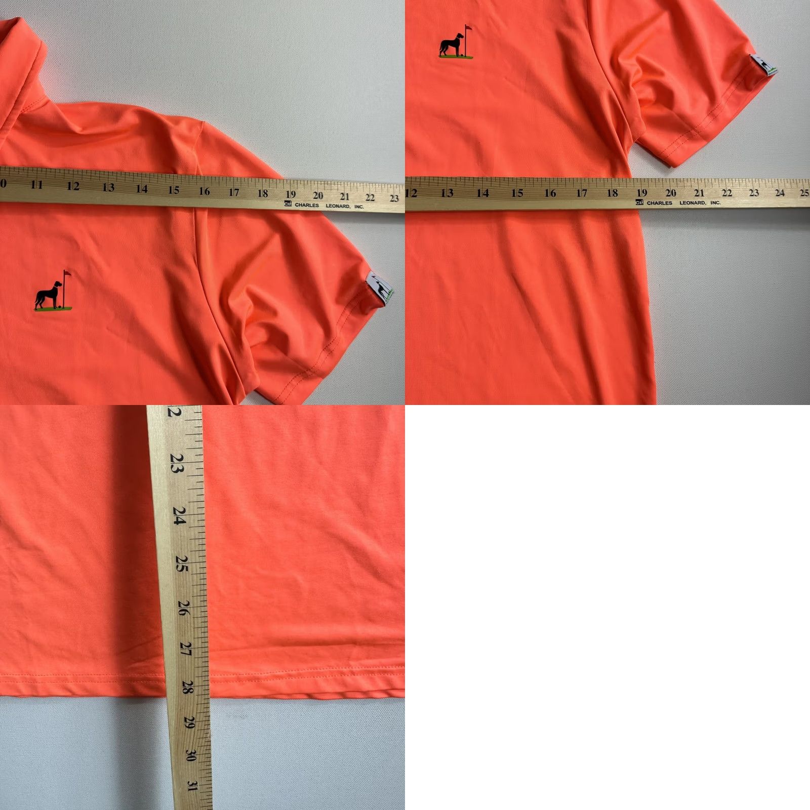 Vintage Proud 90 Mens Polo Shirt Short Sleeve Golf Neon Orange Stretch Solid S Adult Mens Size US S / EU 44-46 / 1 - 8 Thumbnail