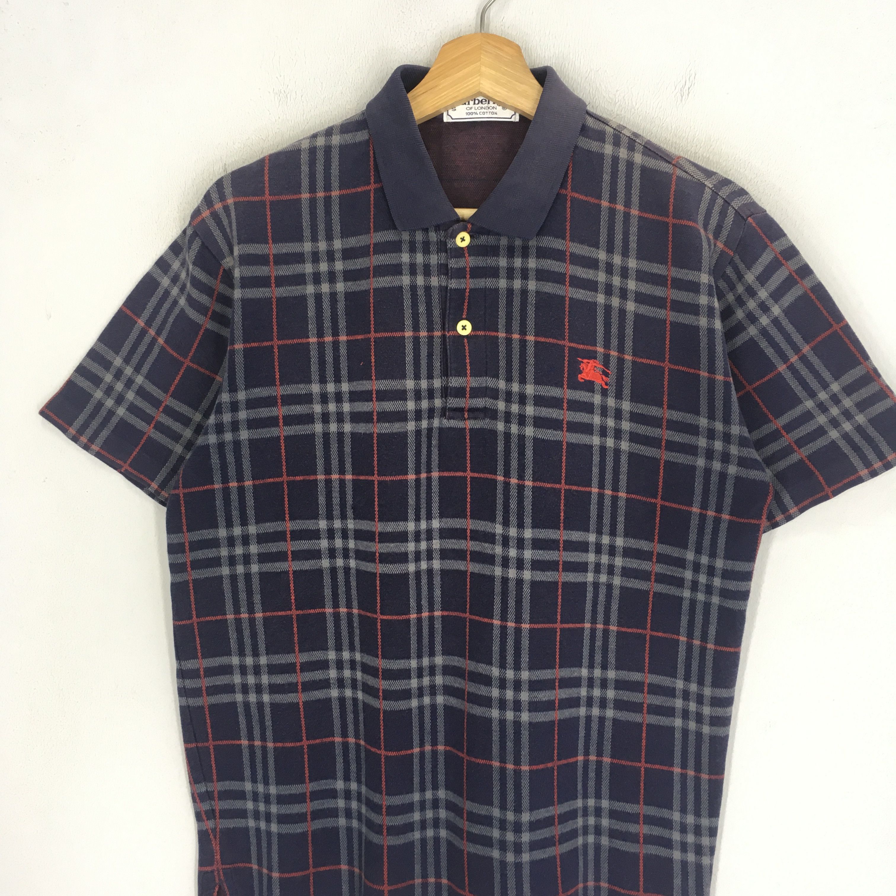 Burberry Vintage 90's Burberrys Of London Checkered Polo Size US S / EU 44-46 / 1 - 6 Thumbnail