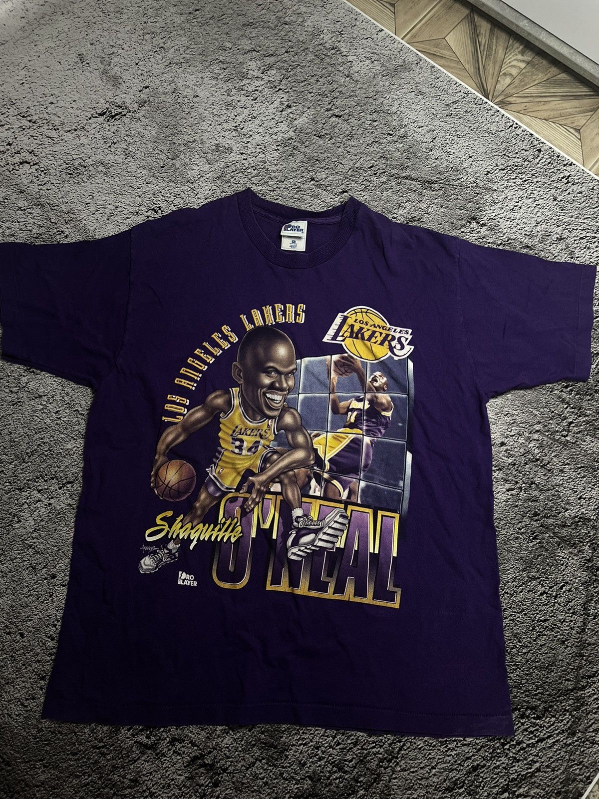 NBA × Pro Player VTG 90’s Los Angeles Lakers Shaquille O’Neal pro player tee Size US L / EU 52-54 / 3 - 2 Thumbnail