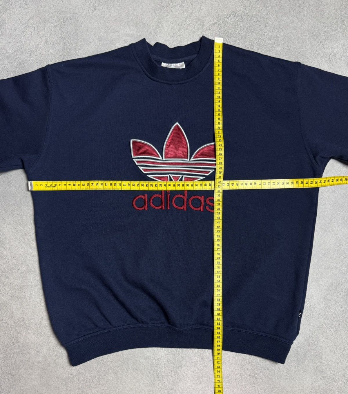 Adidas Adidas Vintage 1990s Cotton Crewneck Boxy Sweatshirt Size US L / EU 52-54 / 3 - 11 Thumbnail
