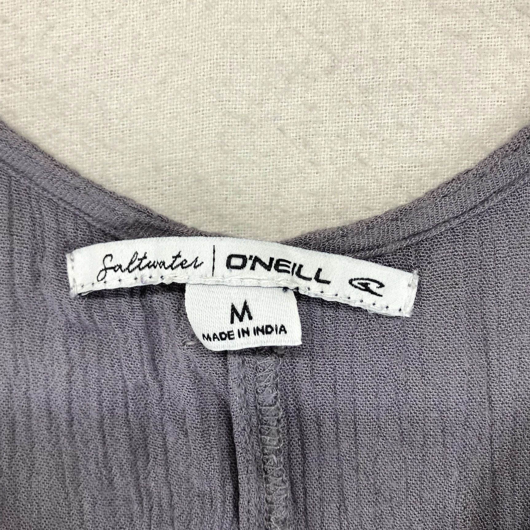 O'Neill VINTAGE O'NEILL Women’s Saltwater Cover Up Mini Dress Medium Gray Swimsuit Beach Vacation Pool Party Size M / US 6-8 / IT 42-44 - 3 Thumbnail