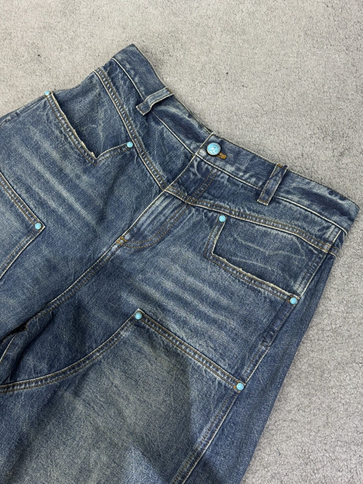 Louis Vuitton Louis Vuitton 24fw turquoise jeans Size US 29 - 2 Thumbnail