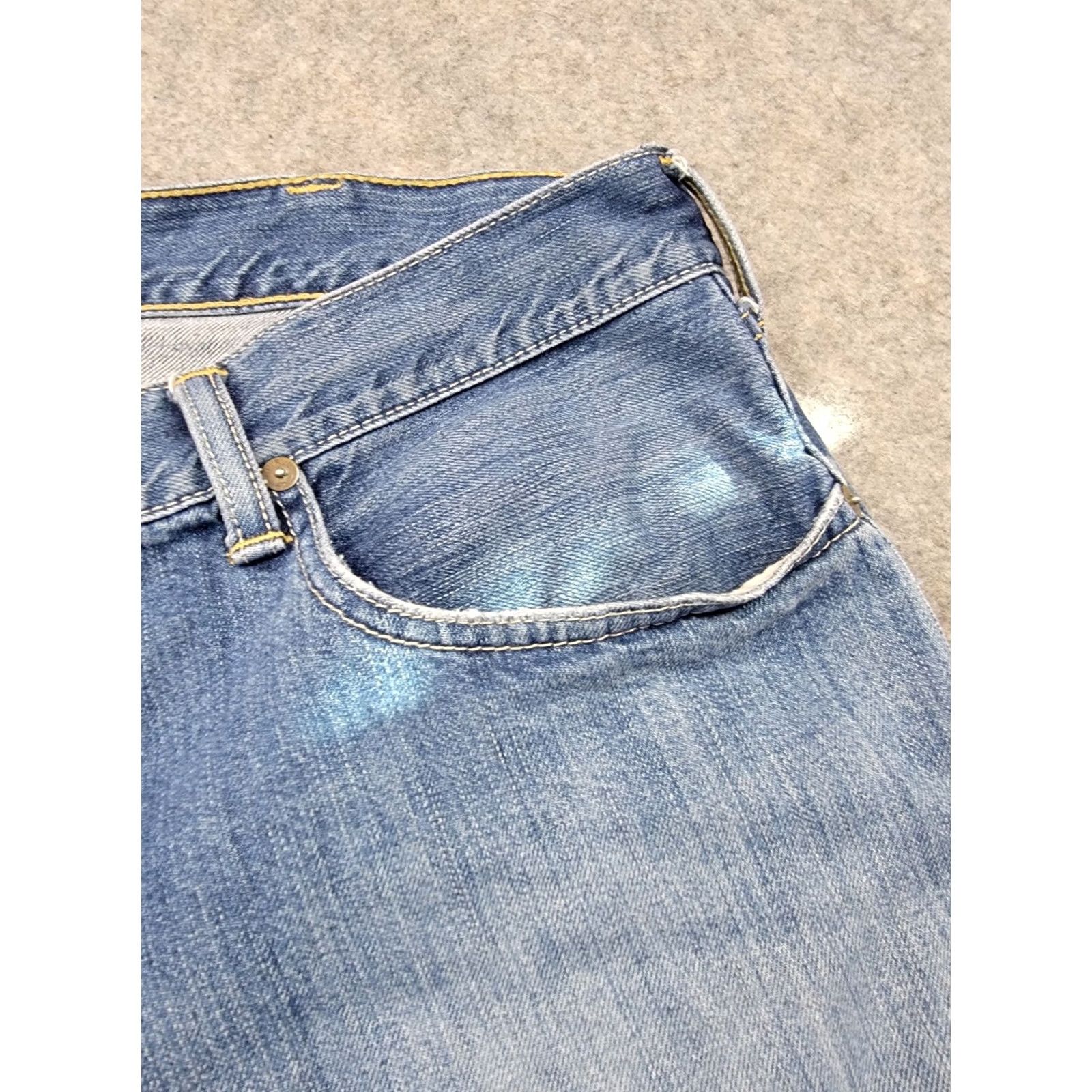 Polo Ralph Lauren Polo Ralph Lauren Jeans Mens 38x30 Hampton Straight Blue Denim, 5-Pocket, Logo Embroidered, Regular Fit, Solid Pattern, Zip Fly, Cotton - Mens Jeans Size US M / EU 48-50 / 2 - 4 Thumbnail