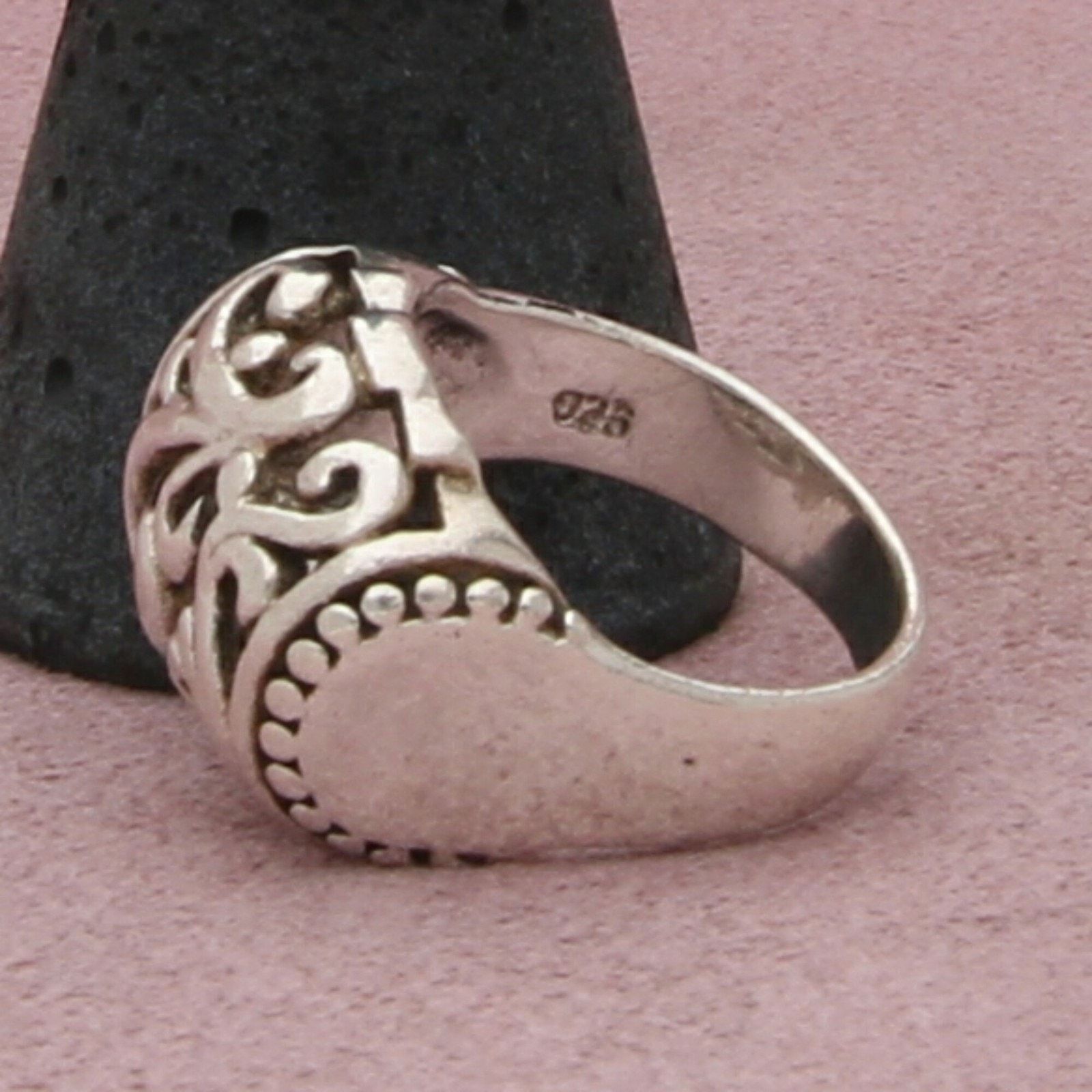 Sterling Silver sterling silver vintage chunky scroll dome ring size 6.5 Size ONE SIZE - 3 Thumbnail