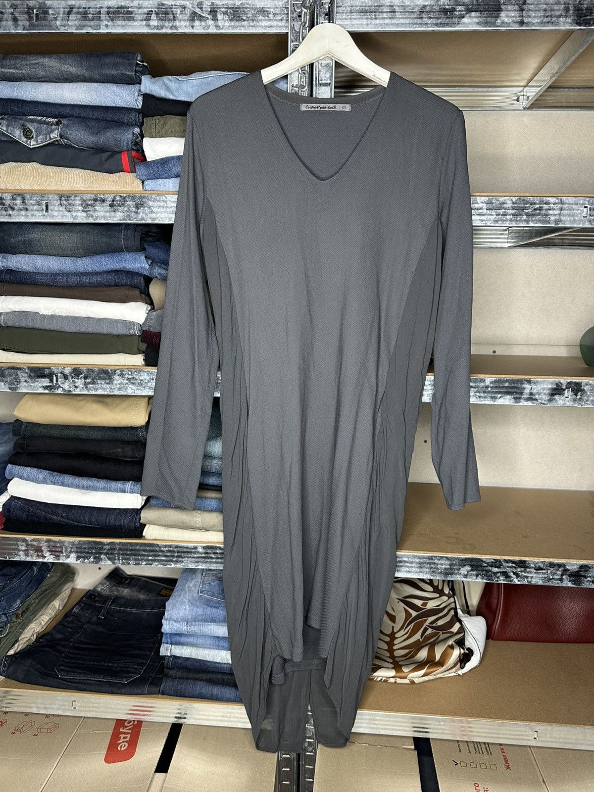 Transit Par-Such Avant-Garde Wool Blend Long Dress Italy