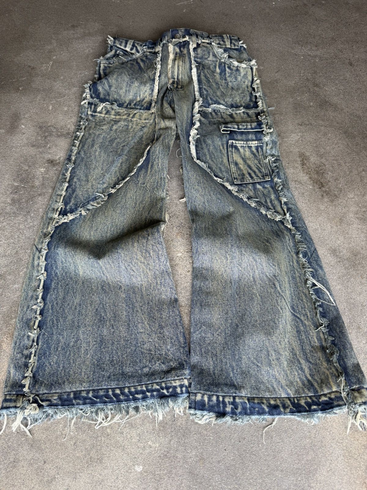 No Faith Studios No Faith Studios Distressed Panel Denim Size US 32 / EU 48 - 6 Thumbnail