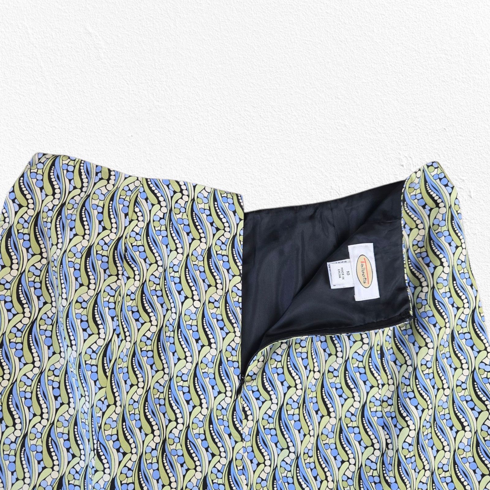 Other Talbots Y2K Silk Blend Retro Mod A-Line Midi Skirt Size 10 Size 32" / US 10 / IT 46 - 13 Thumbnail