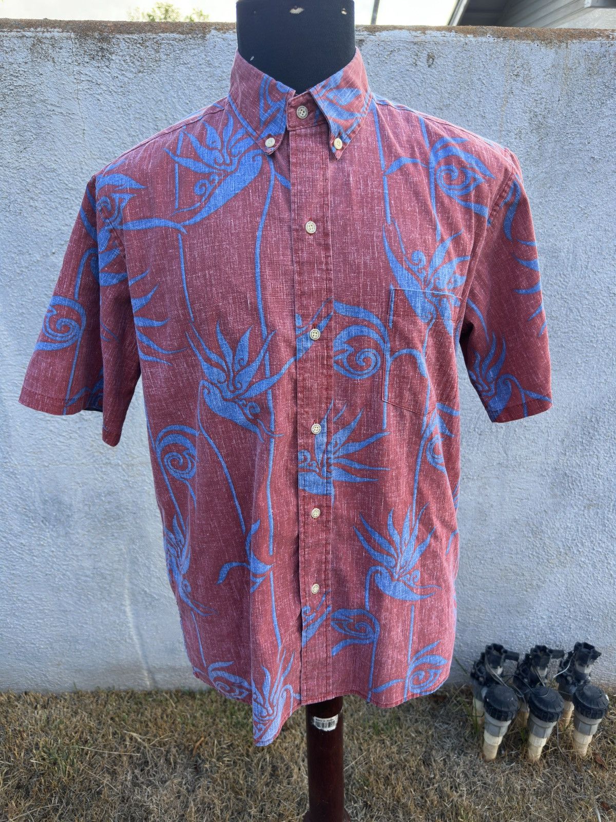 Reyn Spooner PreOwned Reyn Spooner Alfred Shaheen Red /Blue Men's M Size US M / EU 48-50 / 2 - 1 Thumbnail
