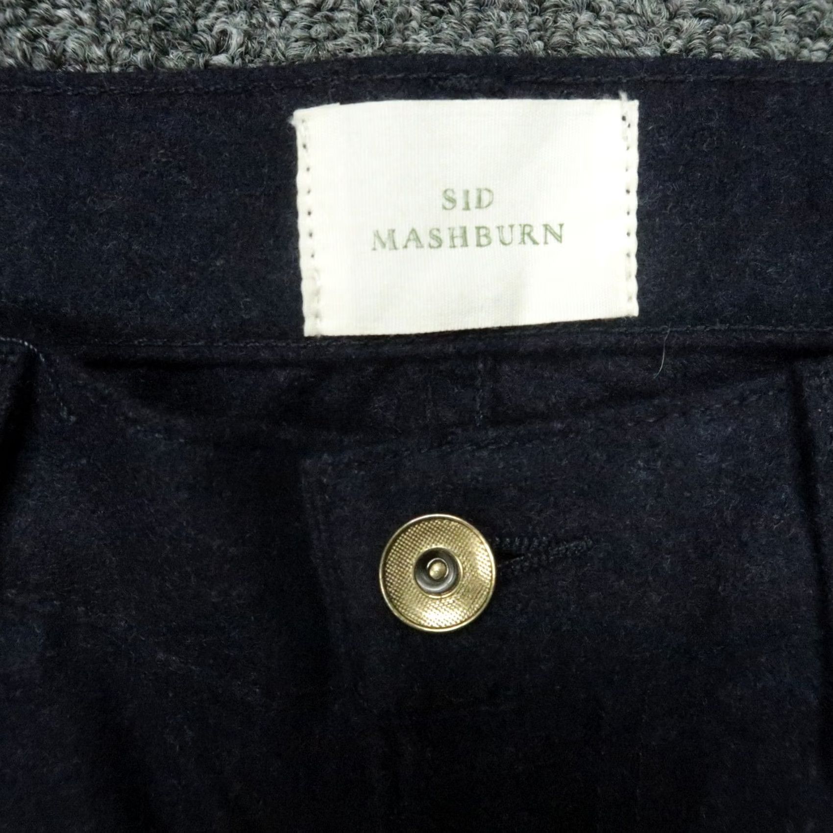 Sid Mashburn Sid Mashburn Pants Mens 35x32 Blue 5-Pocket Wool Straight Button Fly Size US 35 - 3 Thumbnail