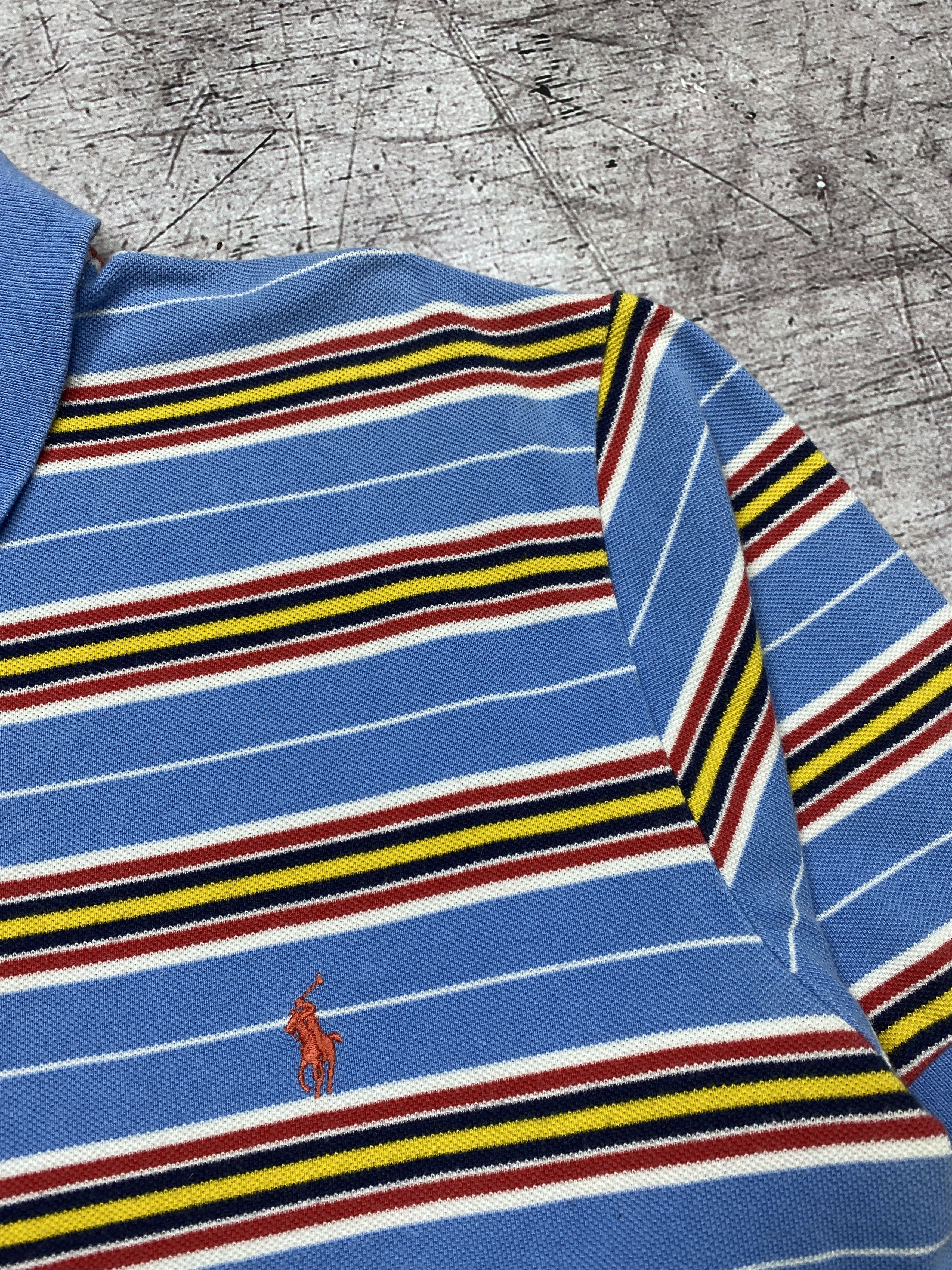 Polo Ralph Lauren × Ralph Lauren Polo Ralph Lauren Vintage Mens Striped Polo Shirt Size US L / EU 52-54 / 3 - 3 Thumbnail