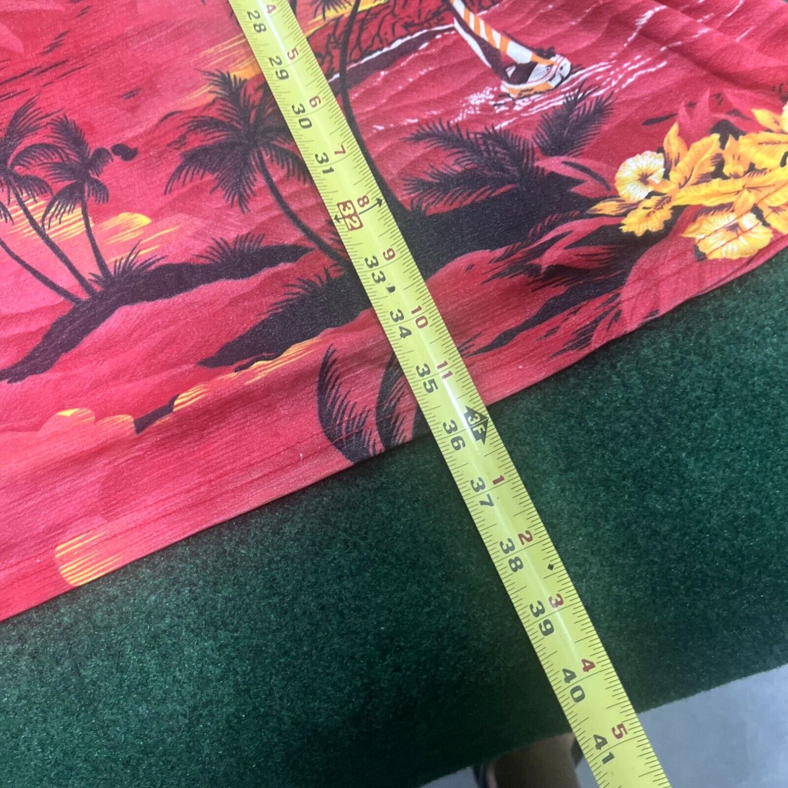 Vintage Hawaiian Red Dress Floral Made in USA Hawaii Size Large Summer Beach Size L / US 10 / IT 46 - 7 Thumbnail