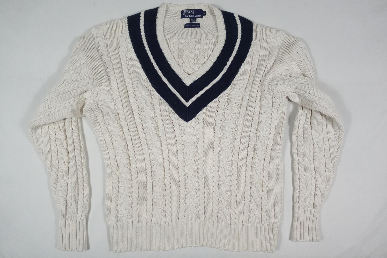 Polo Ralph Lauren Polo Ralph Lauren Sweater Jumper Cricket Cable Vintage XL Size US XL / EU 56 / 4 - 1 Thumbnail