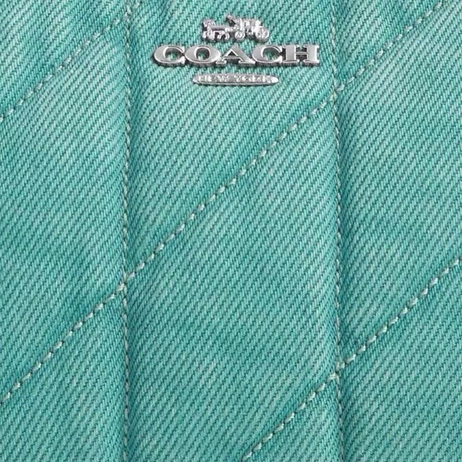 Coach NWT Coach Nolita 19 CBK58 Denim and smooth leather Ivy/Green Size ONE SIZE - 10 Thumbnail