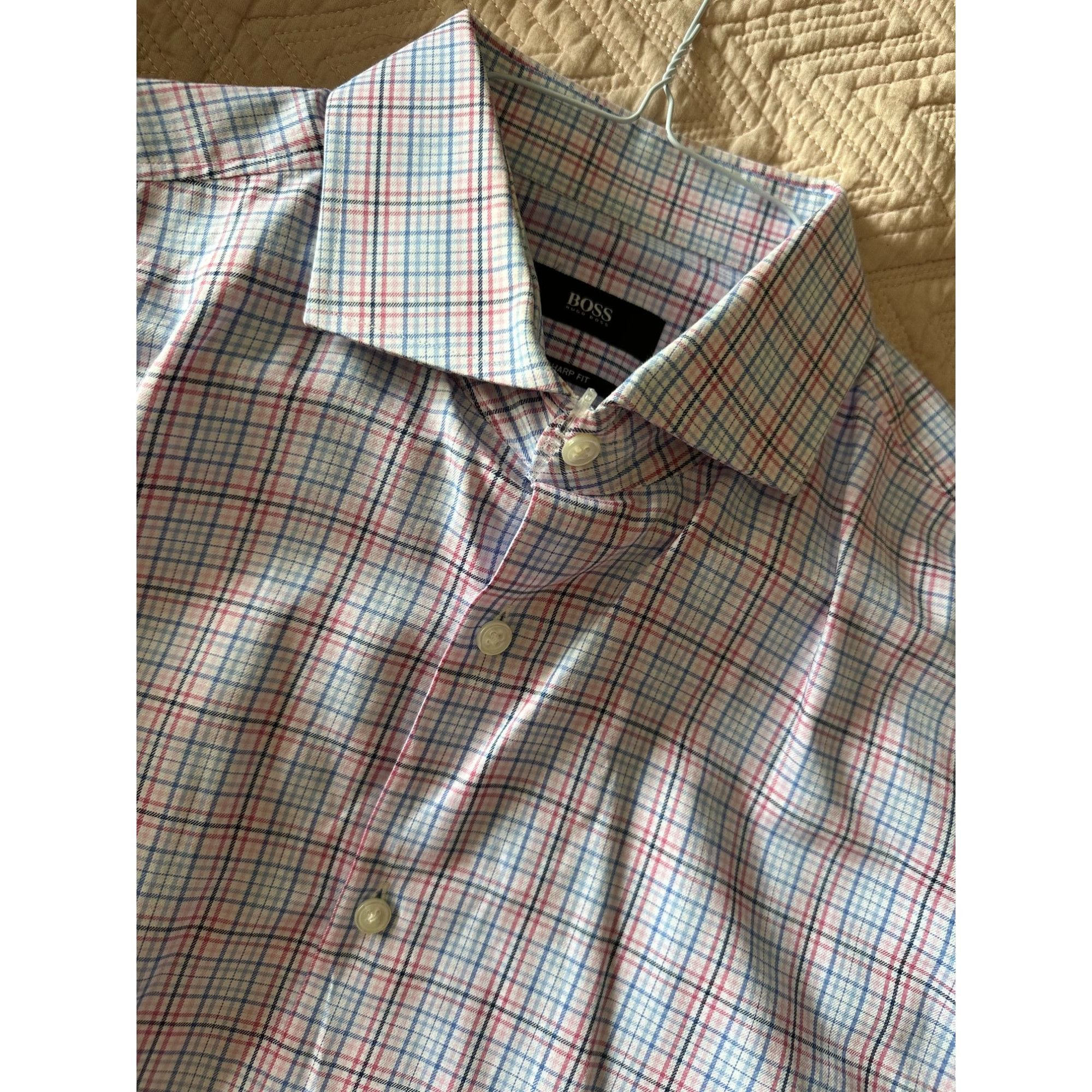 Hugo Boss BOSS Hugo Boss Men's Sharp Fit Plaid Shirt, multicolor 16 32 Size US M / EU 48-50 / 2 - 5 Thumbnail