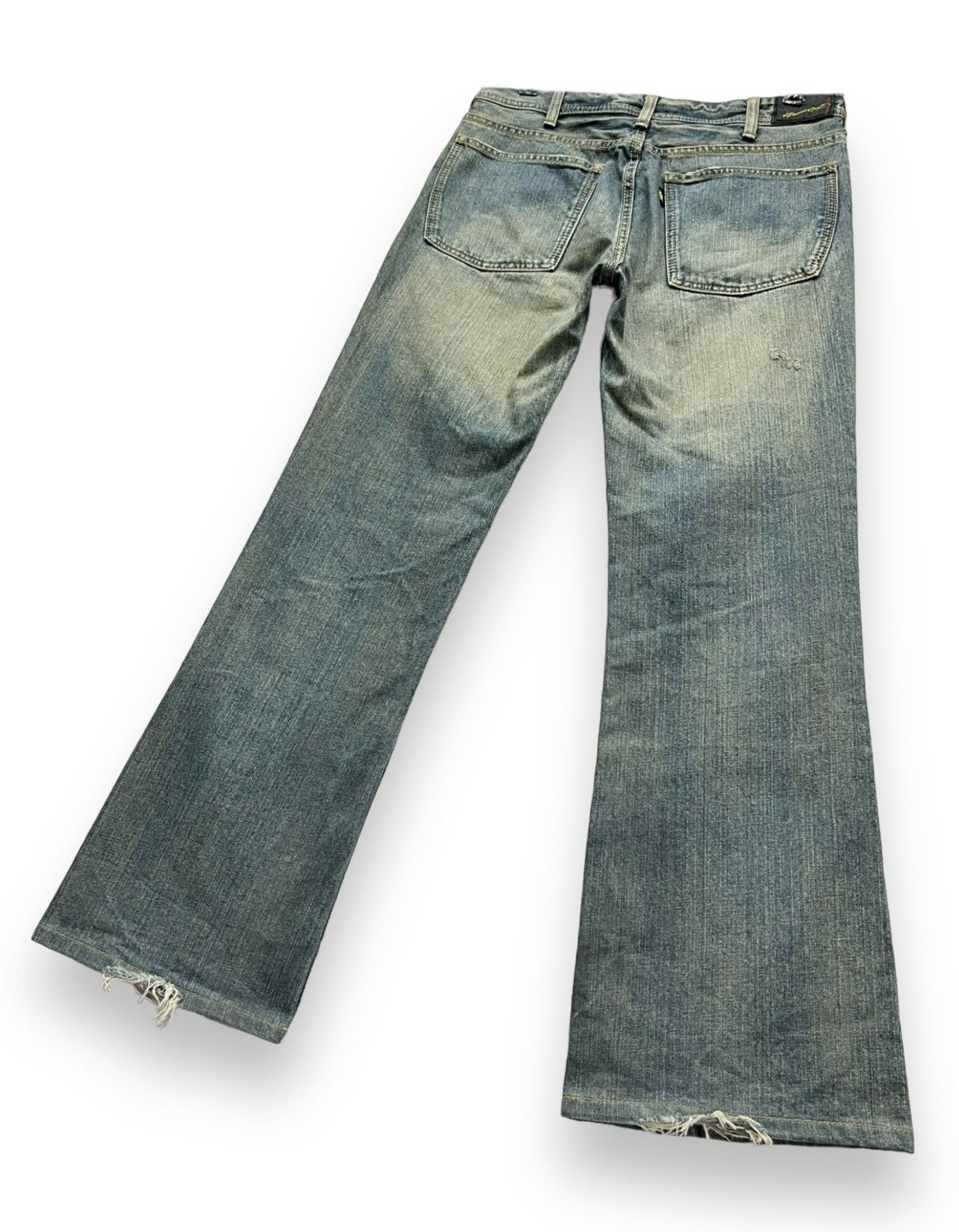 Aran Crafts FYE🔥90's DENIM CRAFT Mudwash Rusty Faded Distressed FLARE Size US 30 / EU 46 - 5 Thumbnail