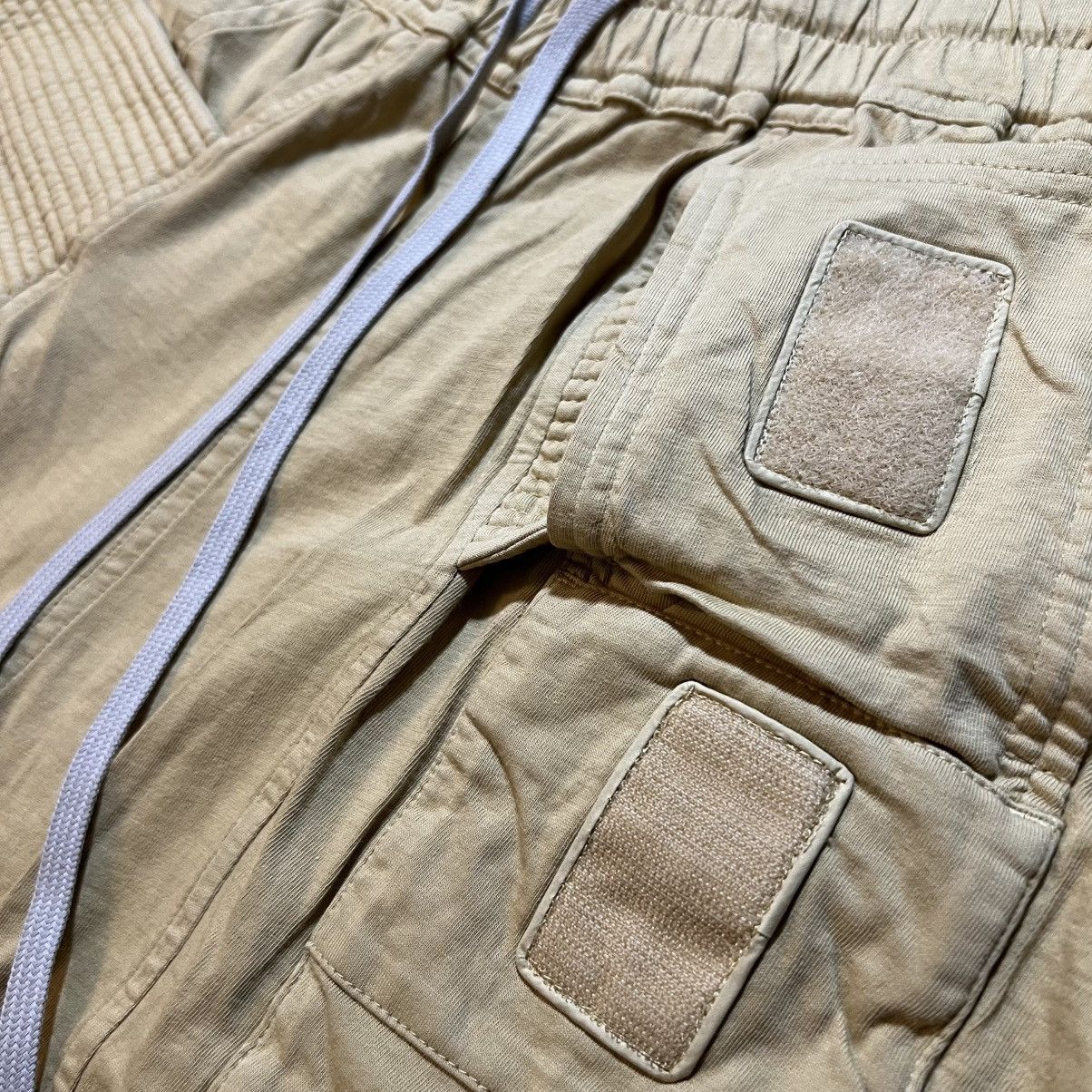 Rick Owens Rick Owens DRKSHDW Wide Creatch Cargo Sweatpants Mustard Size US 32 / EU 48 - 4 Thumbnail