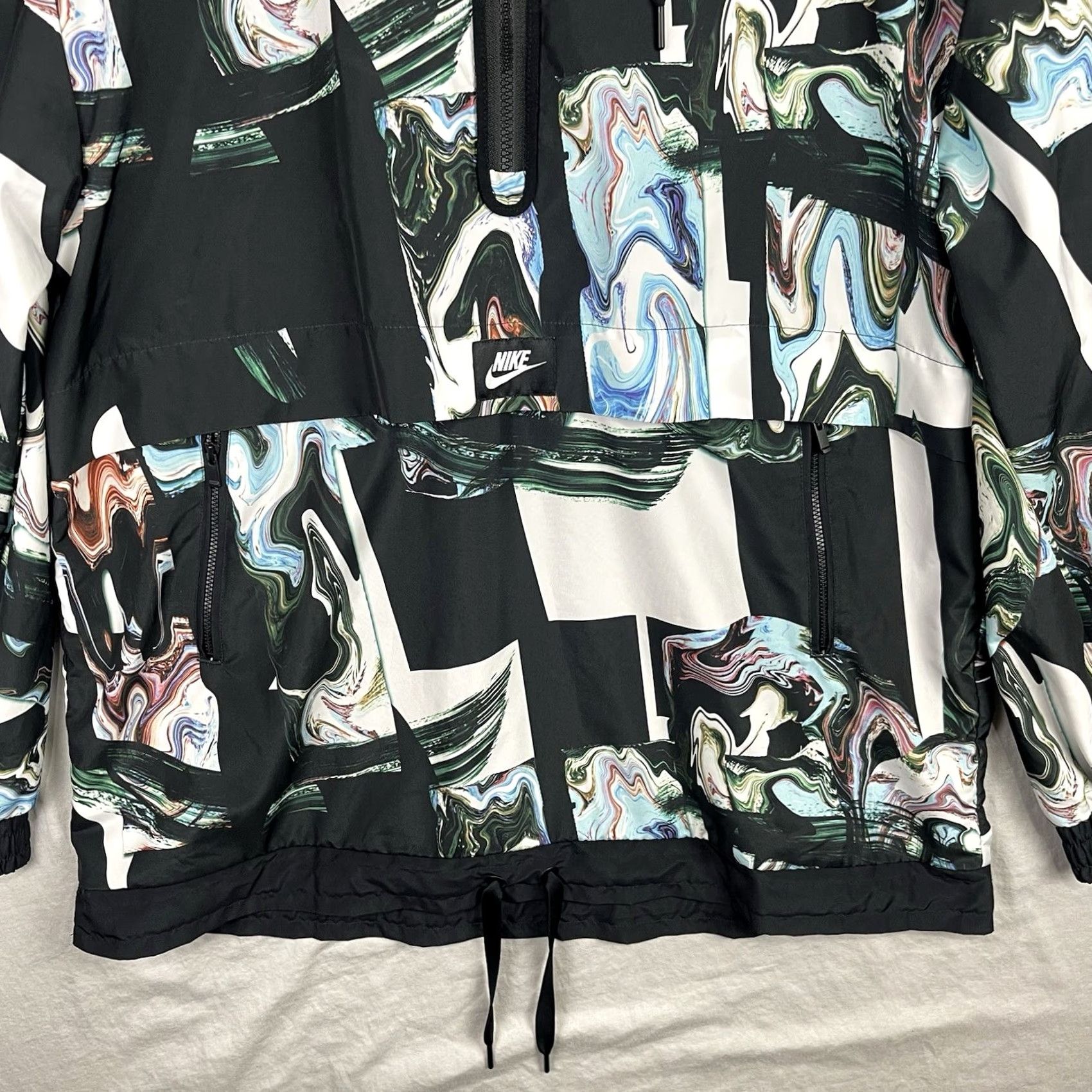 Nike Nike Windrunner Jacket Womens XL Black Marble Windbreaker Half Zip Hooded BQ6783-010 Size XL / US 12-14 / IT 48-50 - 3 Thumbnail