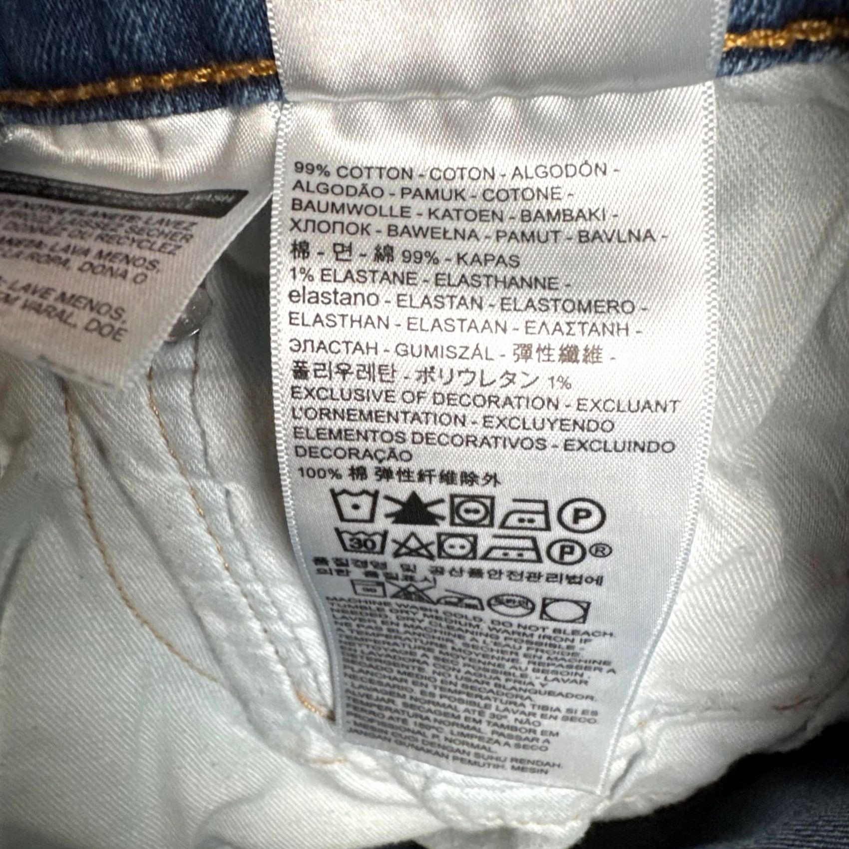 Levi's Levi's 511 Slim Fit Jeans Mens 35x30 Denim Stretch 90s Casual Size US 35 - 4 Thumbnail