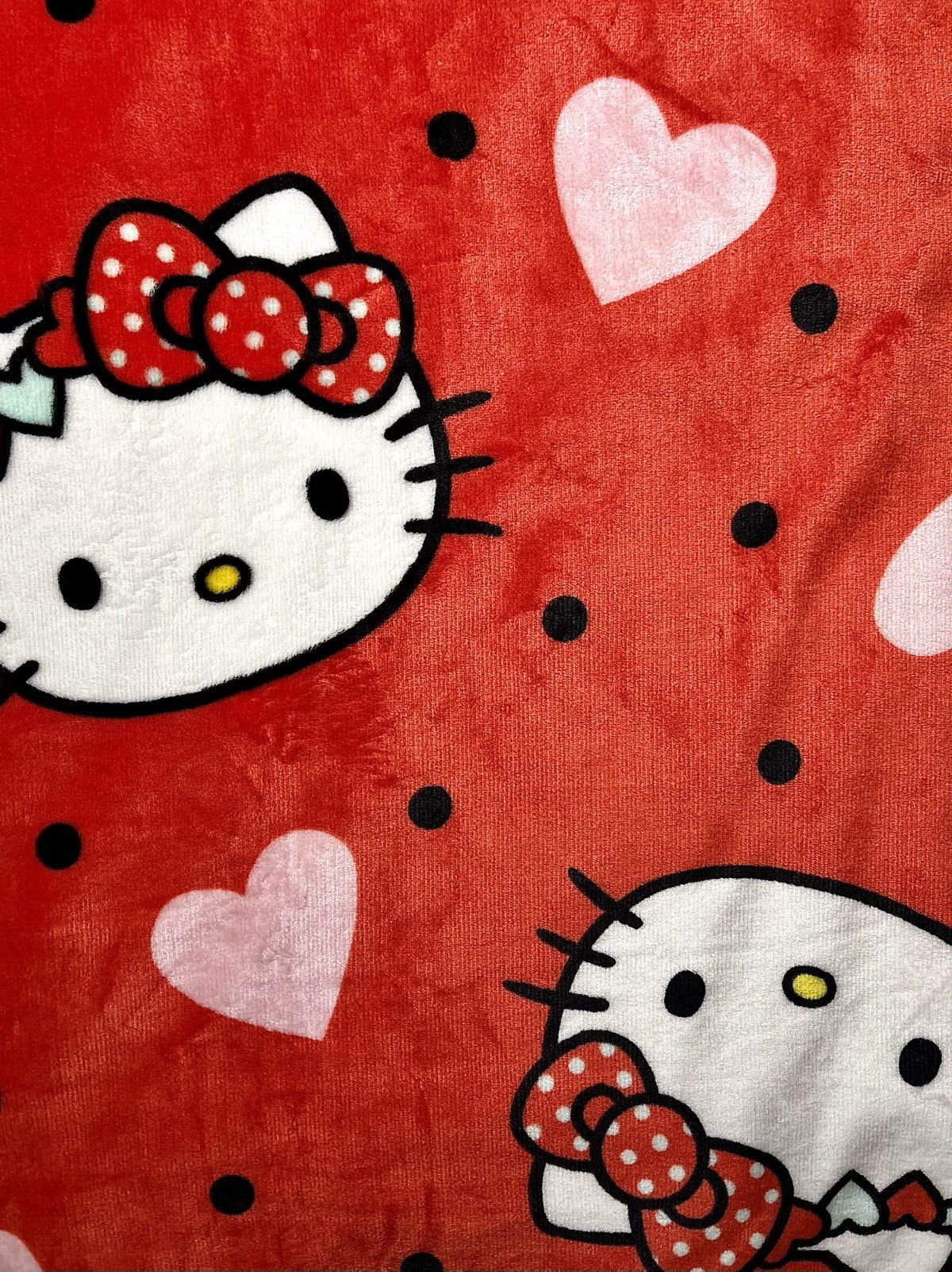 Other Hello Kitty Red White Pink Print Throw Blanket Sz 60”x70” Size ONE SIZE - 6 Thumbnail