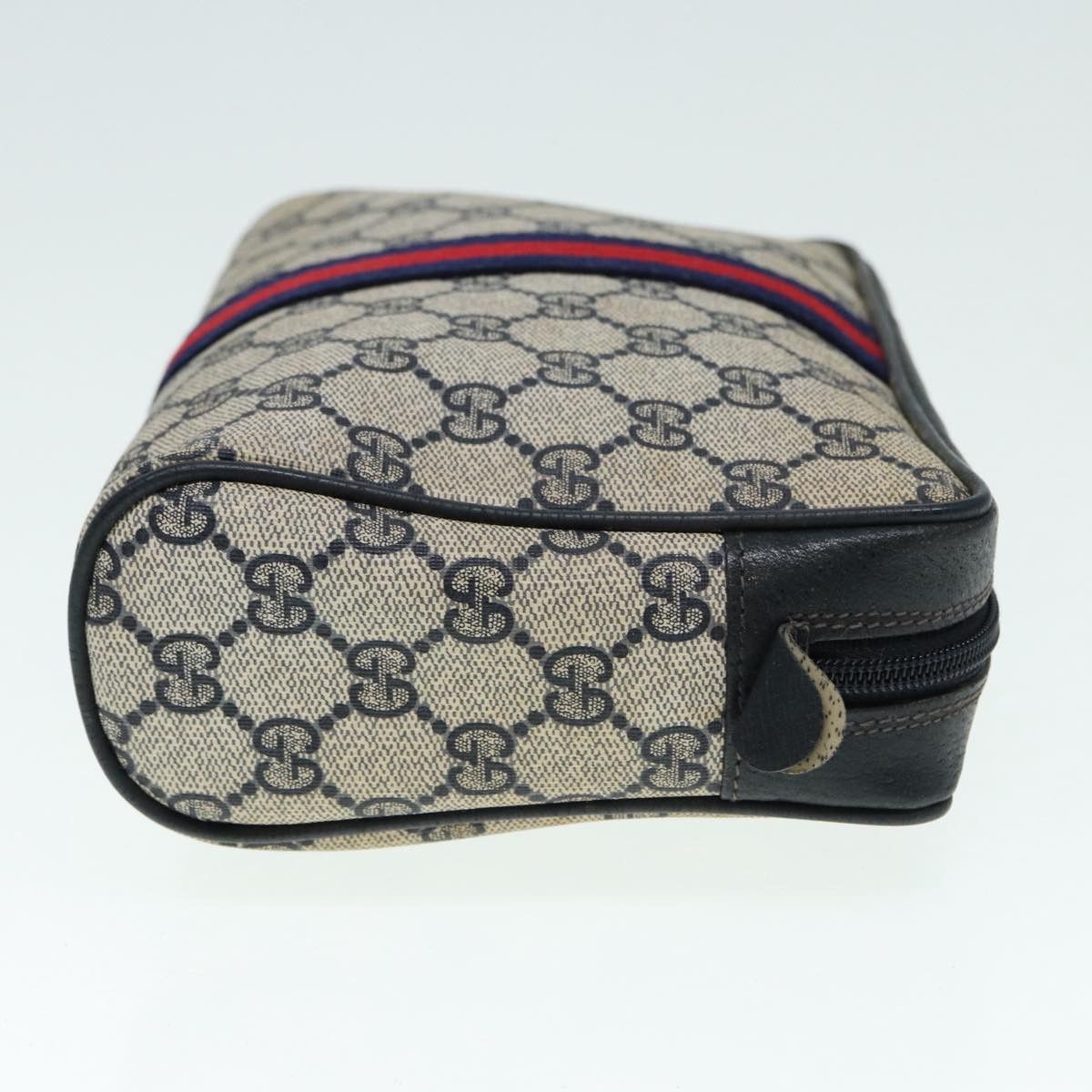 Gucci GUCCI GG Supreme Sherry Line Clutch Bag Pvc Red Navy Size ONE SIZE - 3 Thumbnail
