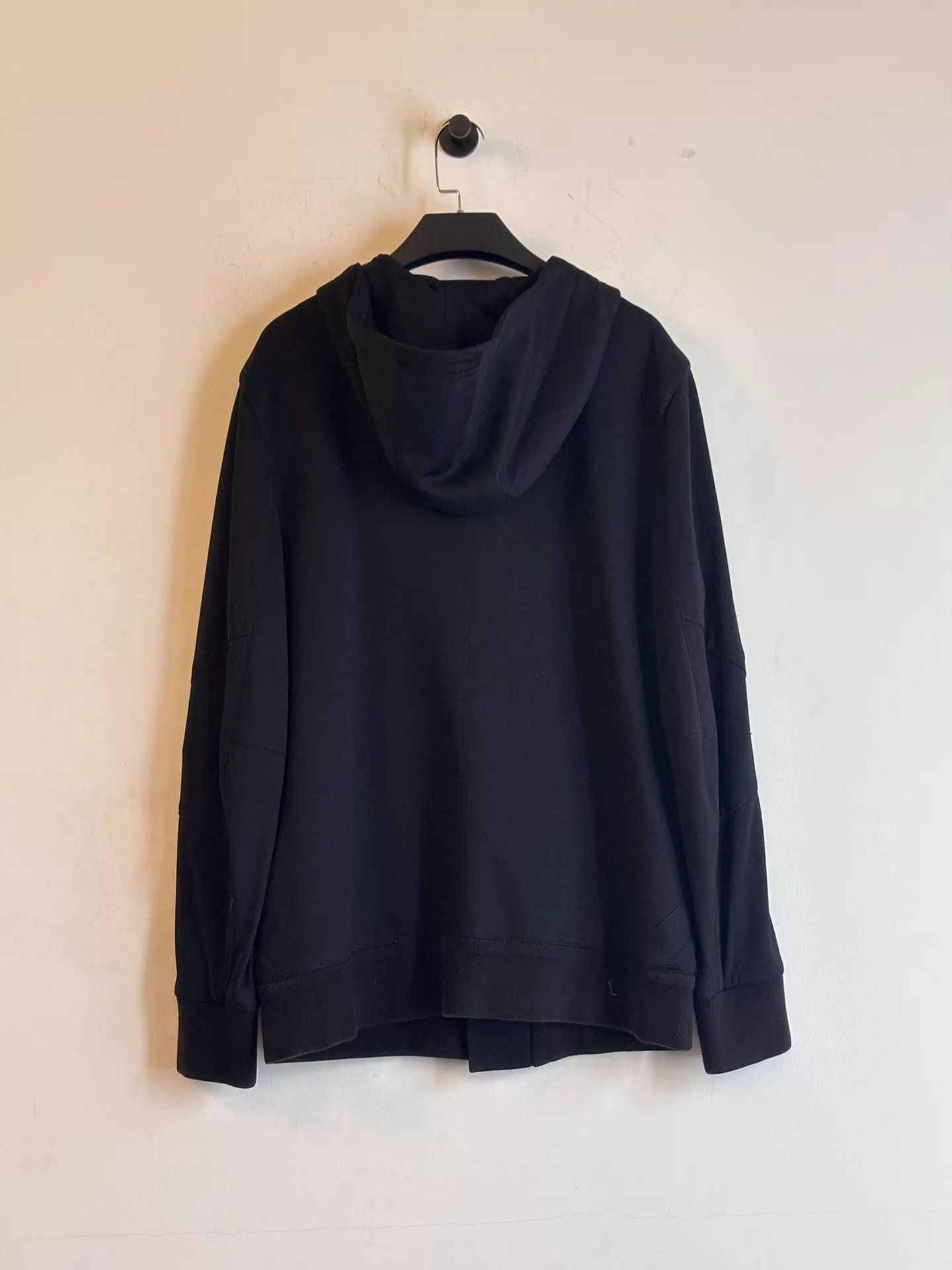 Helmut Lang Black Zip-Up Hoodie with Drawstrings Size US XL / EU 56 / 4 - 4 Thumbnail