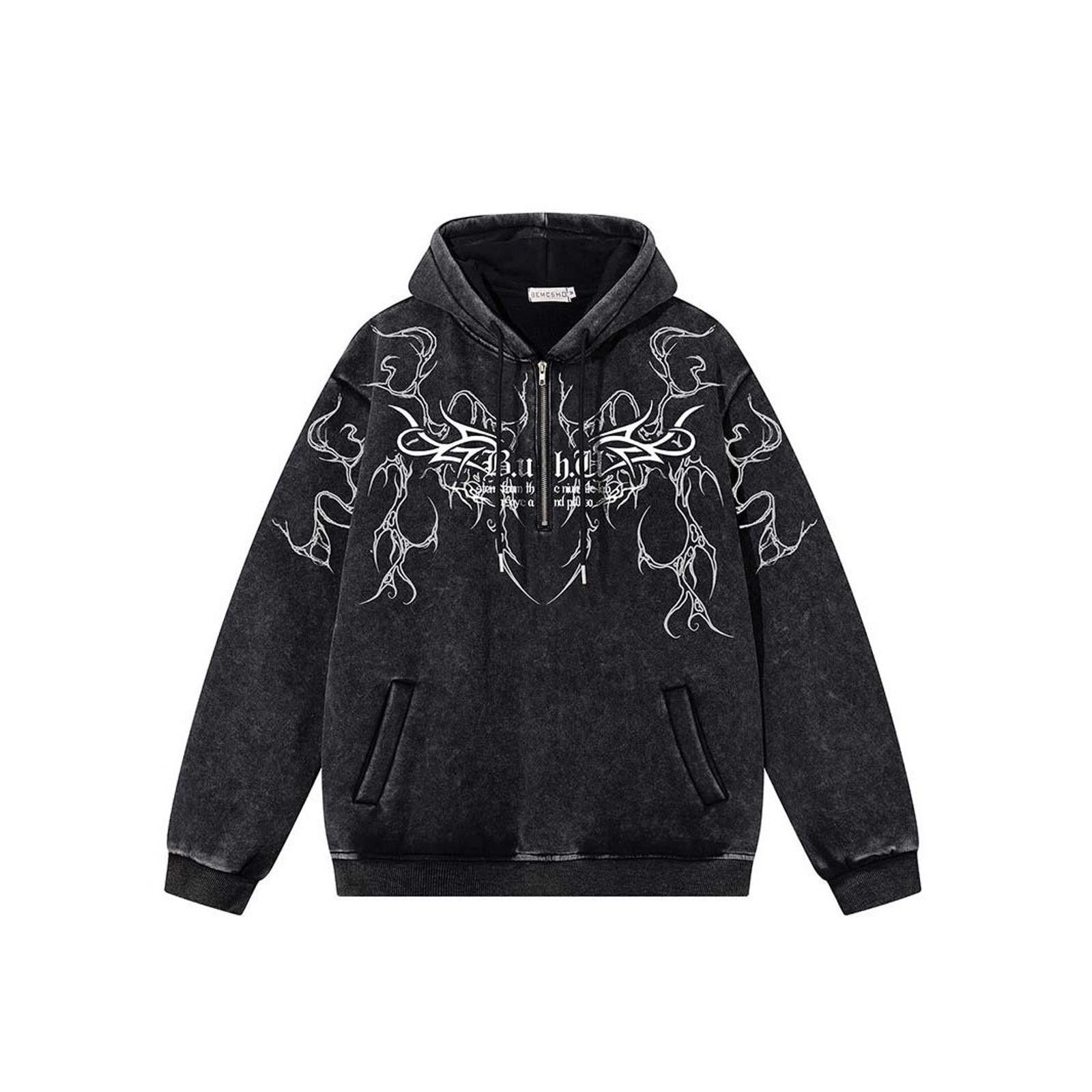 Japanese Brand Black Vintage Graphic Zip-Up Hoodie, Casual Streetwear Size US M / EU 48-50 / 2 - 1 Thumbnail