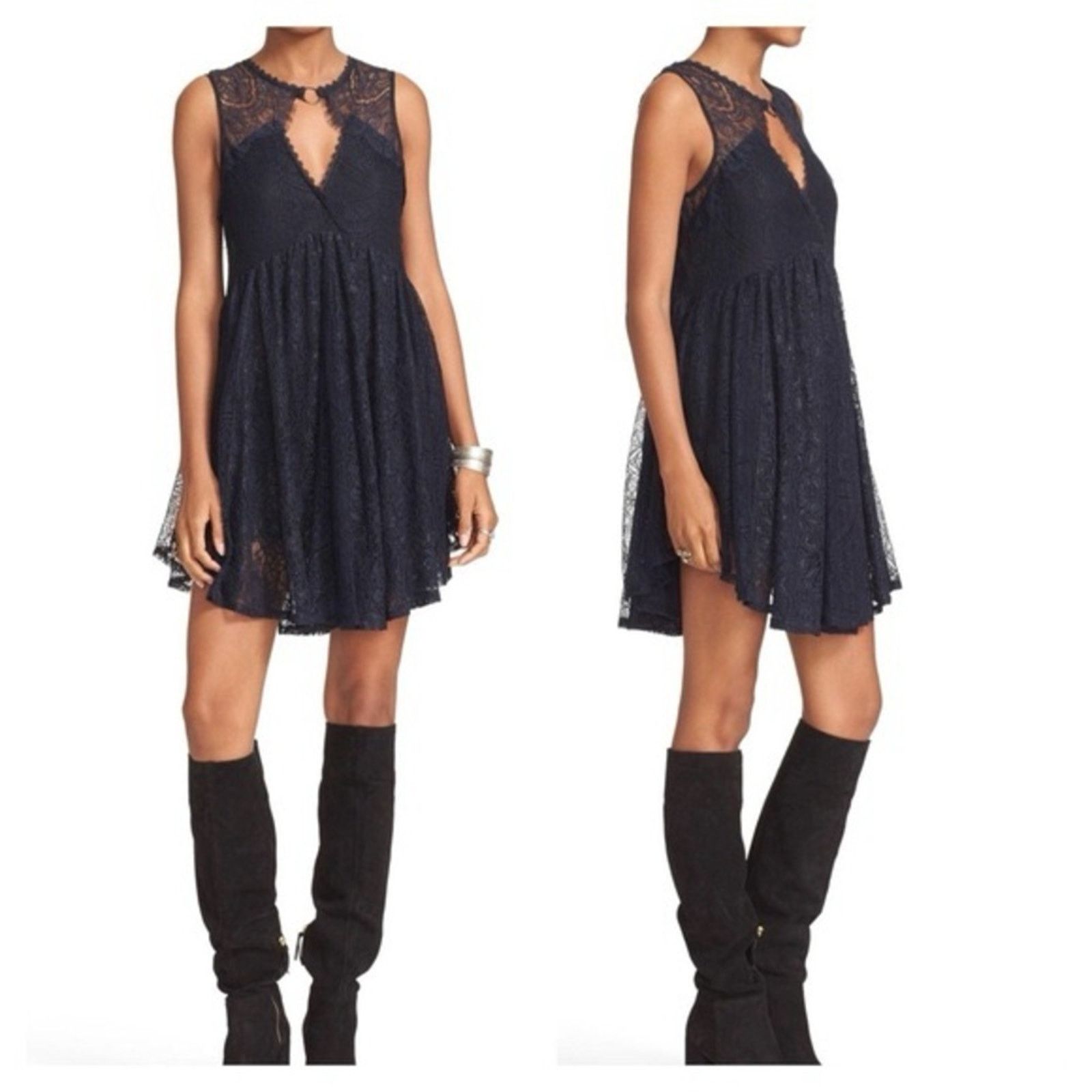 Free People Free People NWT Dont You Dare Lace Mini Dress Womens Small Size S / US 4 / IT 40 - 3 Thumbnail