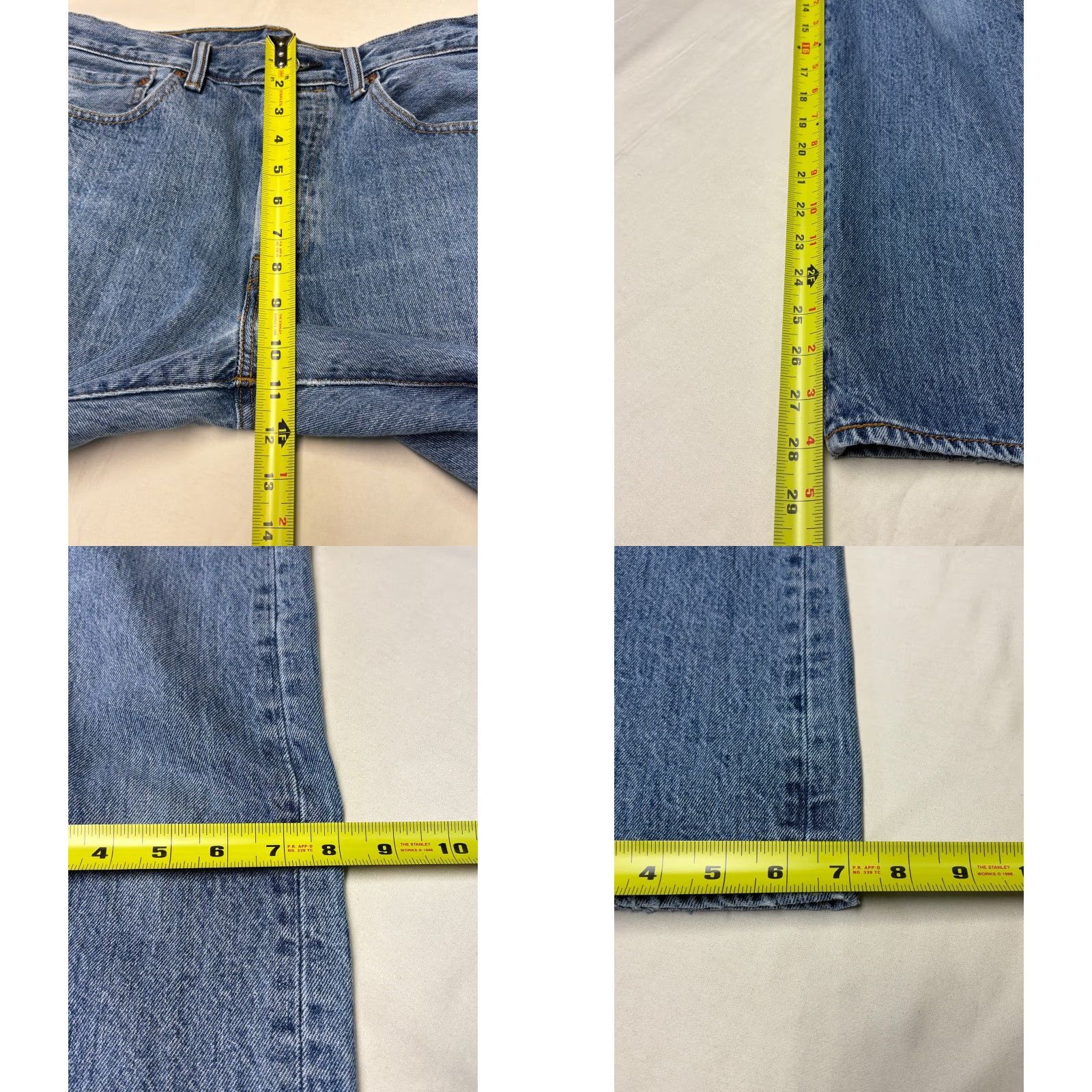 Levi's Levi's 501 Original Fit Jeans Mens Blue Denim Straight Leg Button Fly 32W 30L Size US 32 / EU 48 - 9 Thumbnail