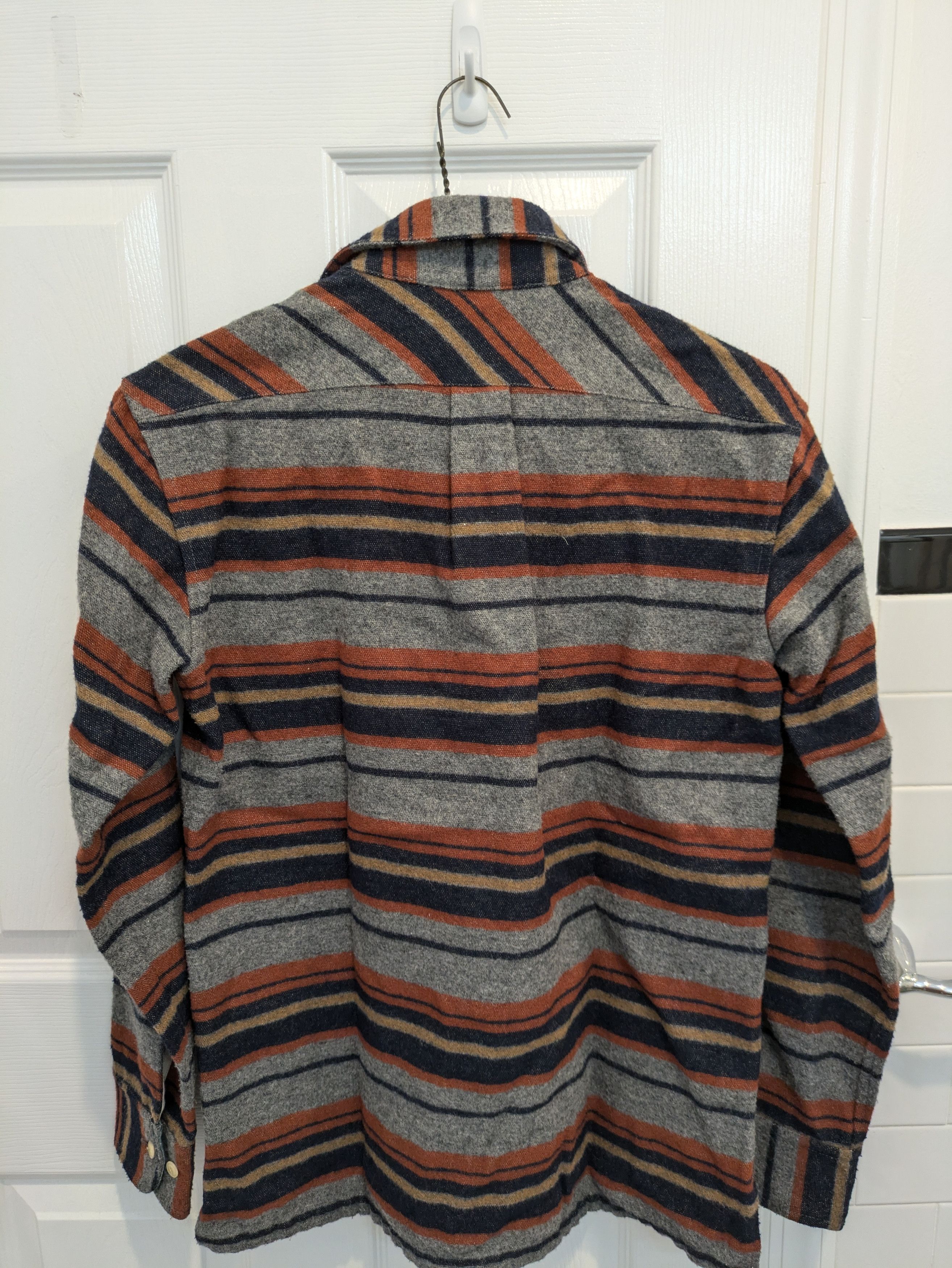The Hill-Side The Hill-Side Wool-Blend Striped Blanket Shirt Size US S / EU 44-46 / 1 - 2 Thumbnail