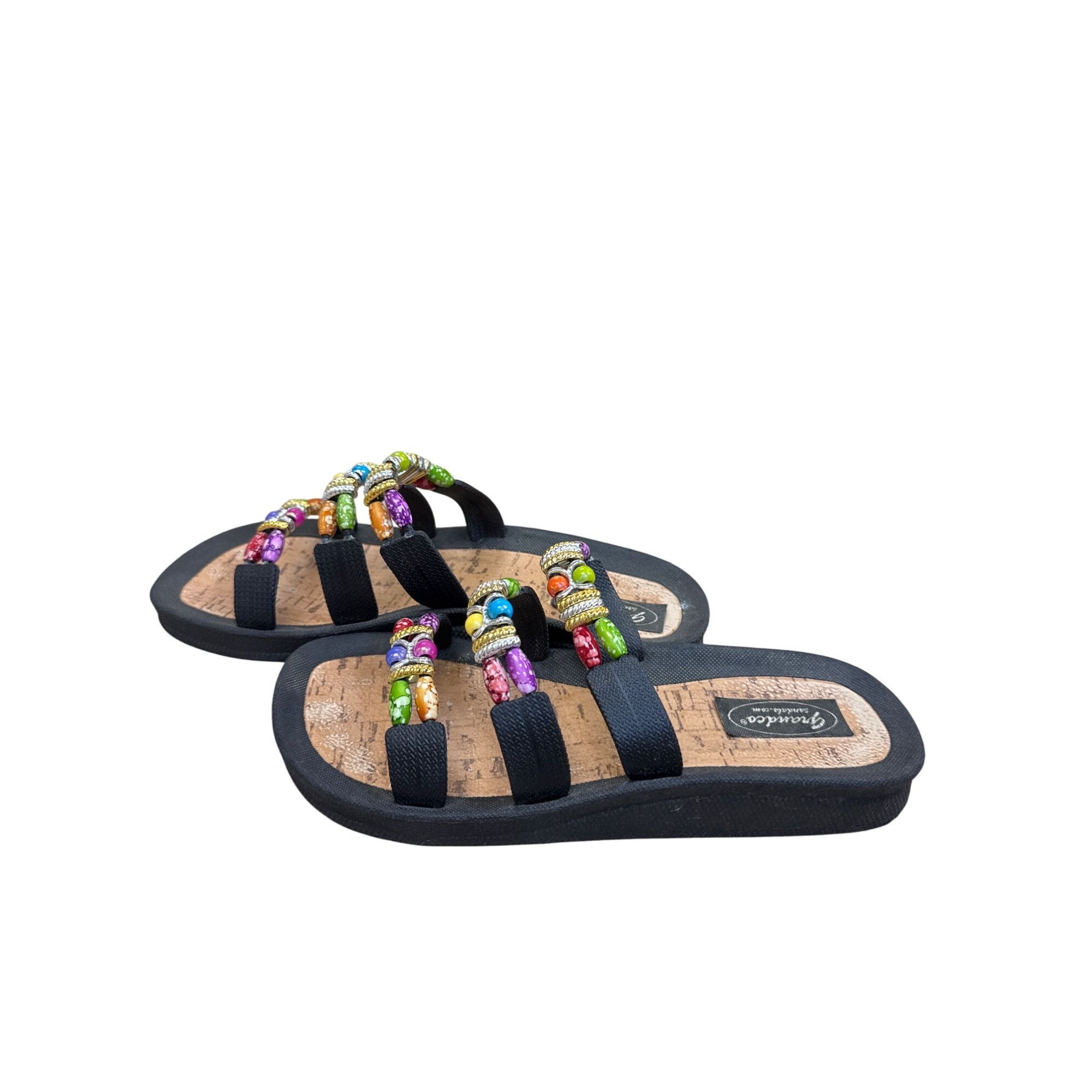 Other Grandco Womens Multicolor Beaded Cork Slip-On Sandals Size 8 Size US 8 / IT 38 - 4 Thumbnail