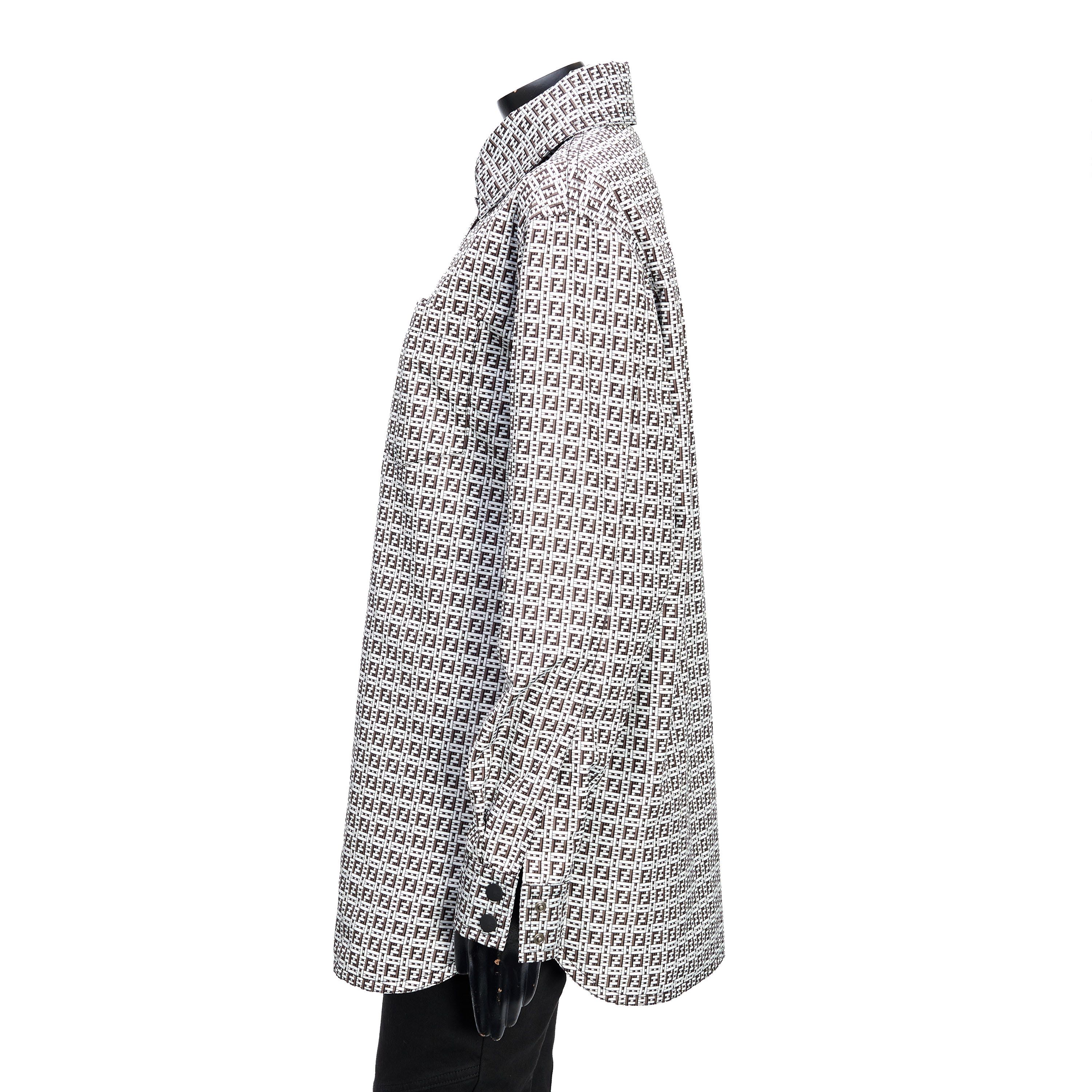 Fendi Shirt Jacket In Black & White FF Motif Size S / US 4 / IT 40 - 3 Thumbnail