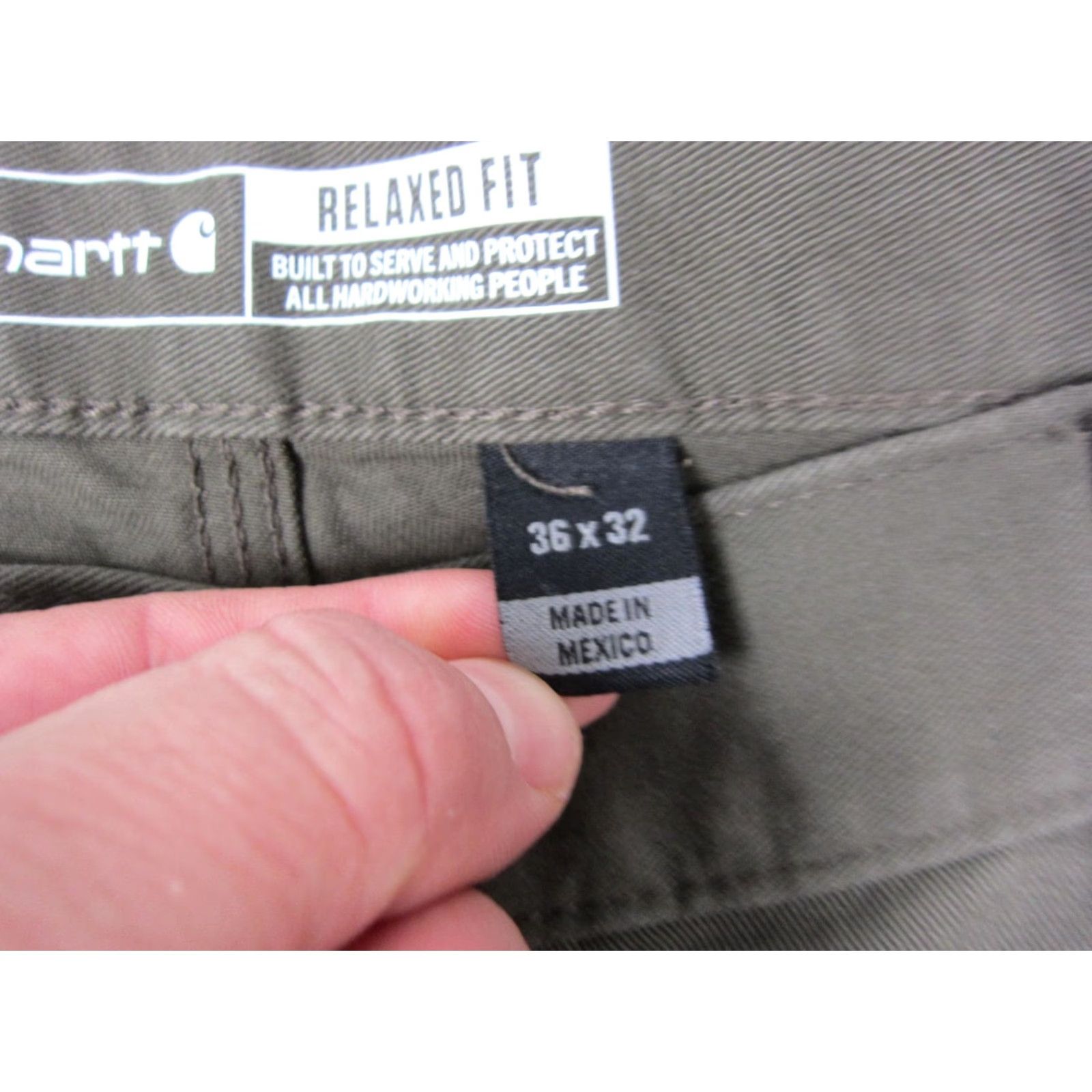 Carhartt Carhartt Pants Men Regular 36x32 Green Relaxed Fit Duck Canvas Workwear Pants Size US 36 / EU 52 - 4 Thumbnail
