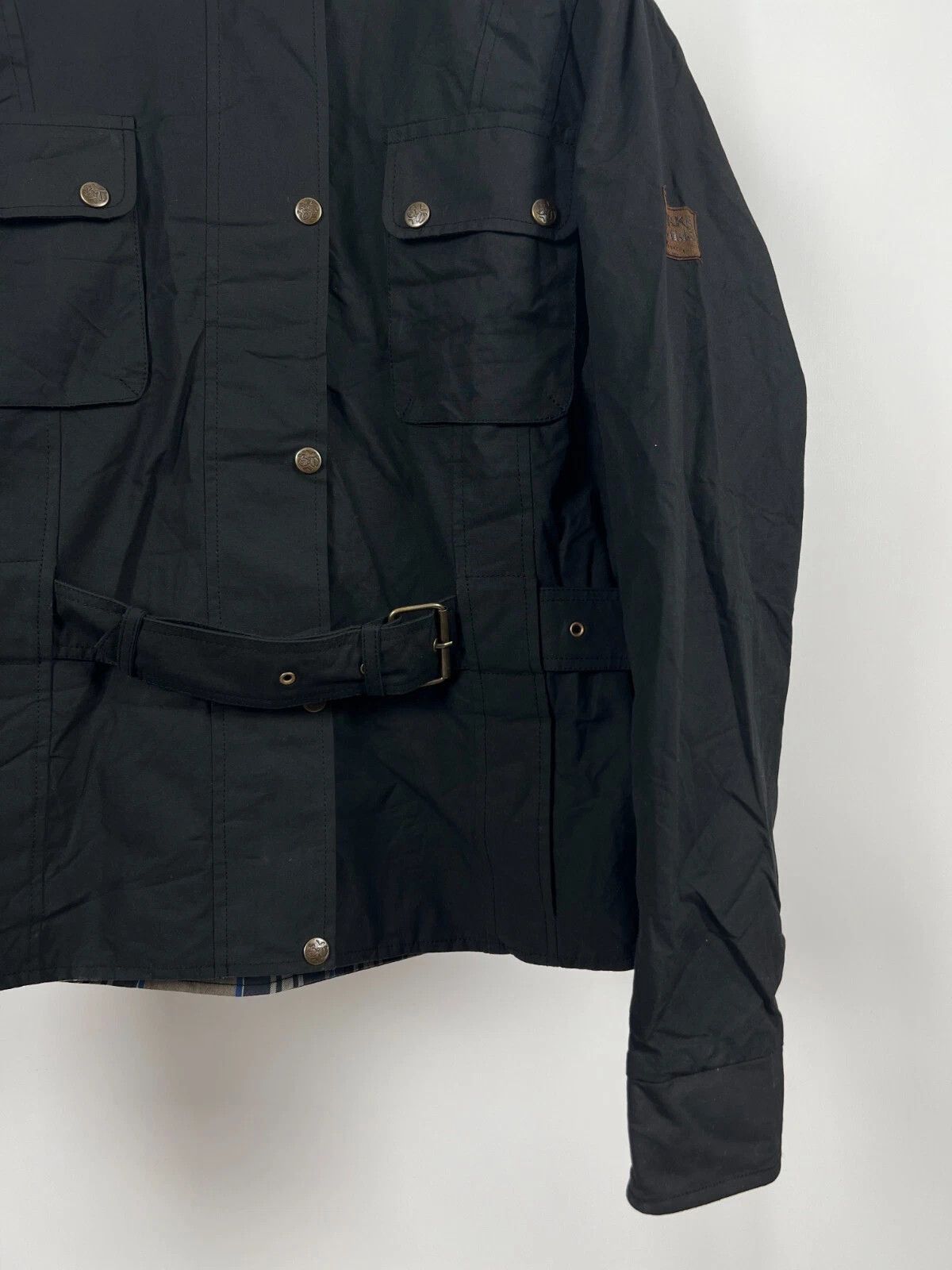 Other Burke & Wills Australia Biker Waxed Oil Belted Jacket Size XXL / US 16-18 / IT 52-54 - 7 Thumbnail