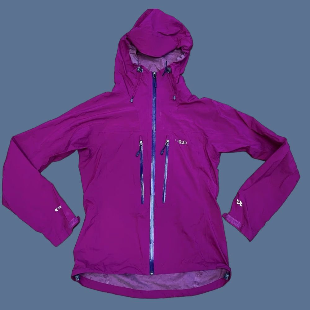 Rab RAB Jacket Pertex Shield+ Waterproof Hooded Women M Purple Rain Coat 1/4 Zip Pockets Lightweight Regular Spring Winter Size M / US 6-8 / IT 42-44 - 1 Thumbnail