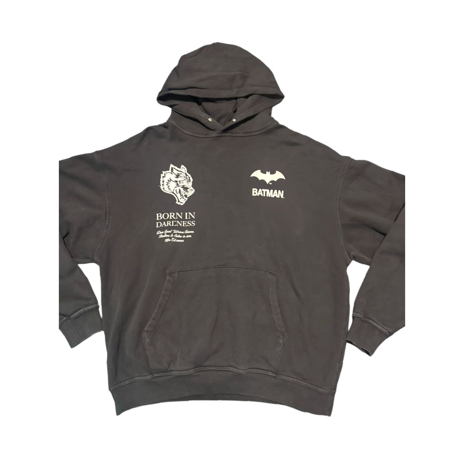Darc Sport Darc Sport Batman Hoodie Sweatshirt M Adults Black Graphic Print Hooded Pockets Pullover DC Comics Size US M / EU 48-50 / 2 - 6 Thumbnail