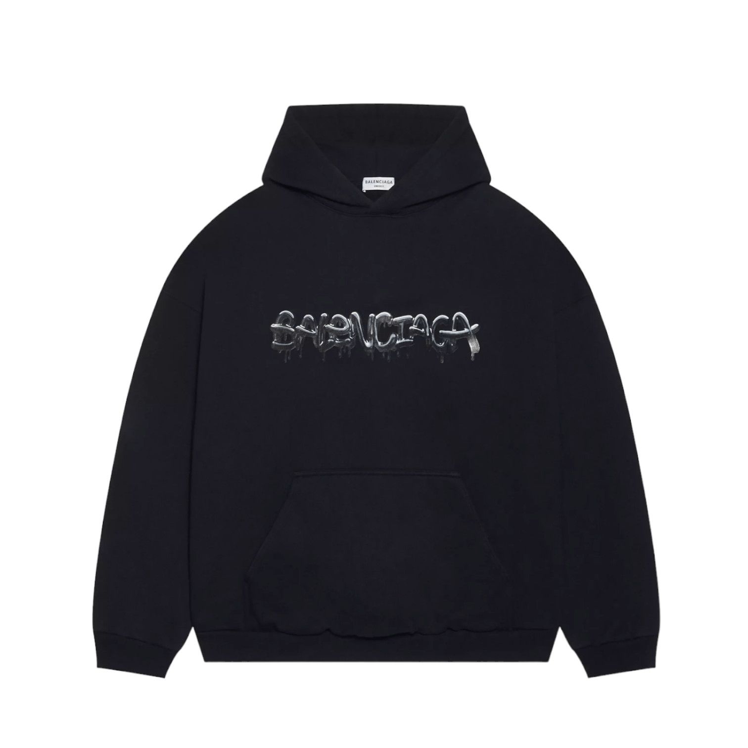 Balenciaga Slime Logo Hooded Sweatshirt Black Size US XS / EU 42 / 0 - 1 Preview
