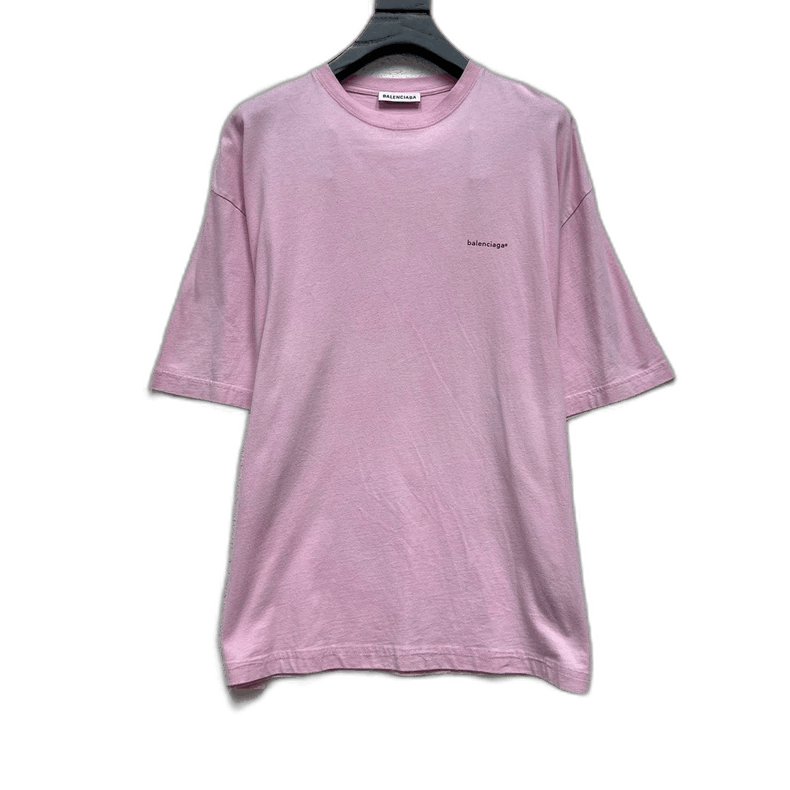 Balenciaga Balenciaga Small Logo Pink Short-Sleeve Tee Size US S / EU 44-46 / 1 - 1 Thumbnail