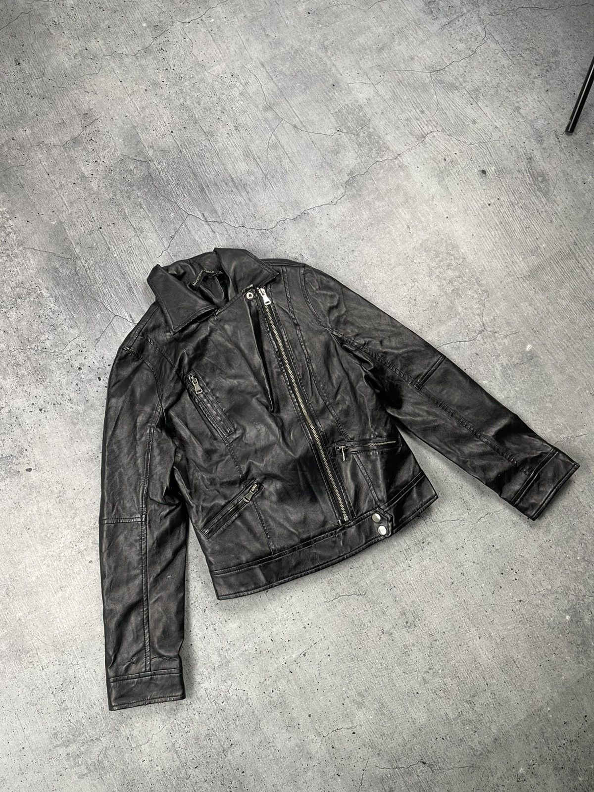 Japanese Brand 90s Bik Bok Leather Jacket Moto Racing Style Size L / US 10 / IT 46 - 4 Thumbnail