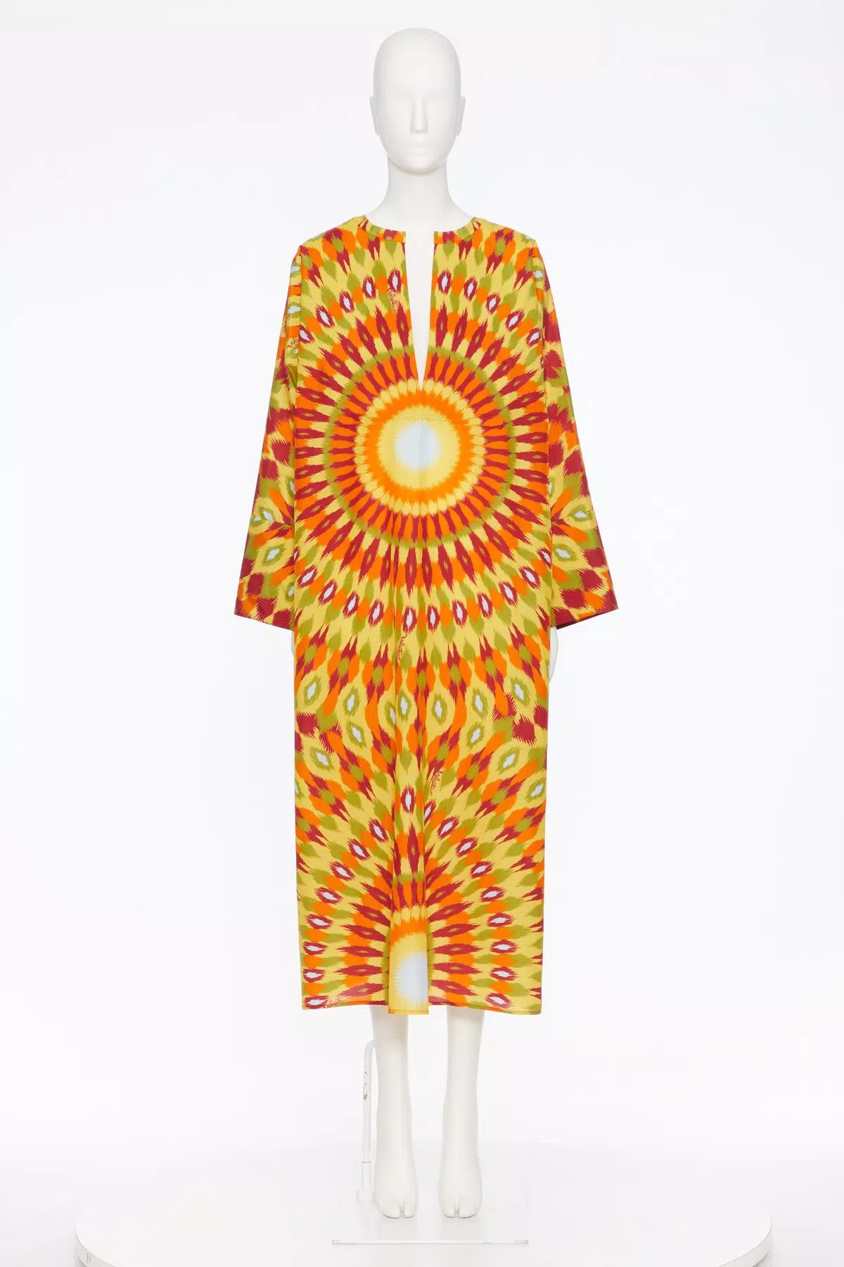 Valentino o1s1wg110925 Poplin Dress With Round Rain Print in Orange Size XS / US 0-2 / IT 36-38 - 2 Thumbnail