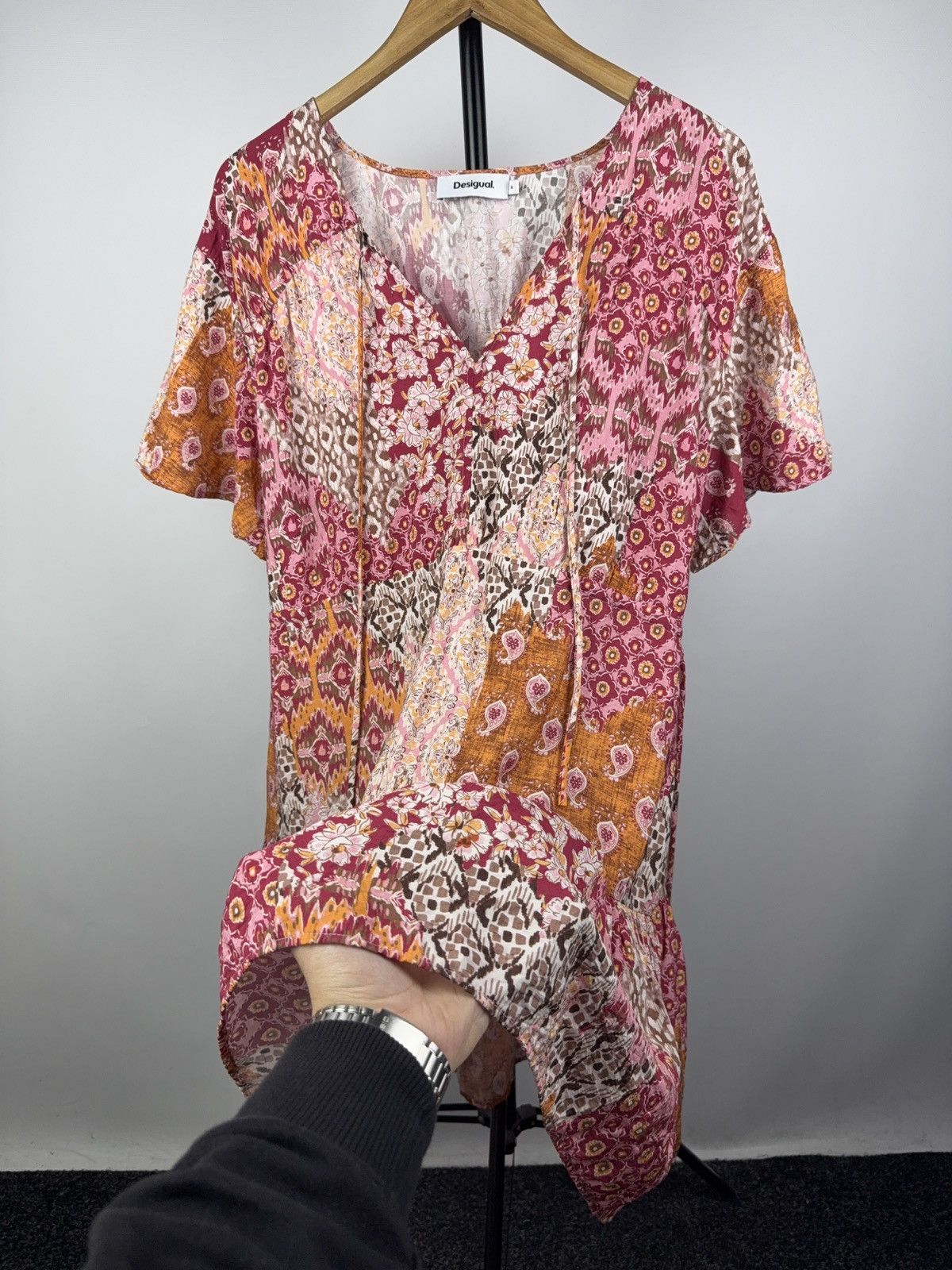 Desigual Y2K Retro Desigual Boho Patchwork Floral Dress Multicolor M Size M / US 6-8 / IT 42-44 - 5 Thumbnail