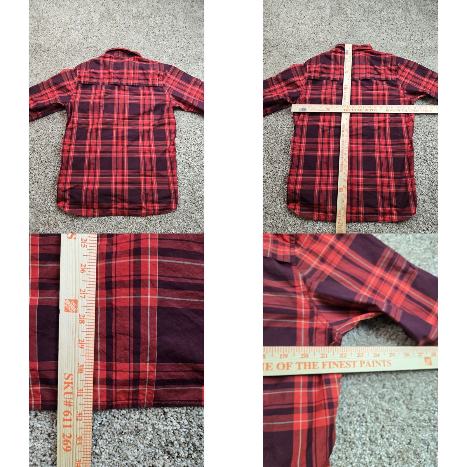 The North Face The North Face Shirt Mens Large Red Plaid Long Sleeve Button Up Roll Sleeve Size US L / EU 52-54 / 3 - 8 Thumbnail