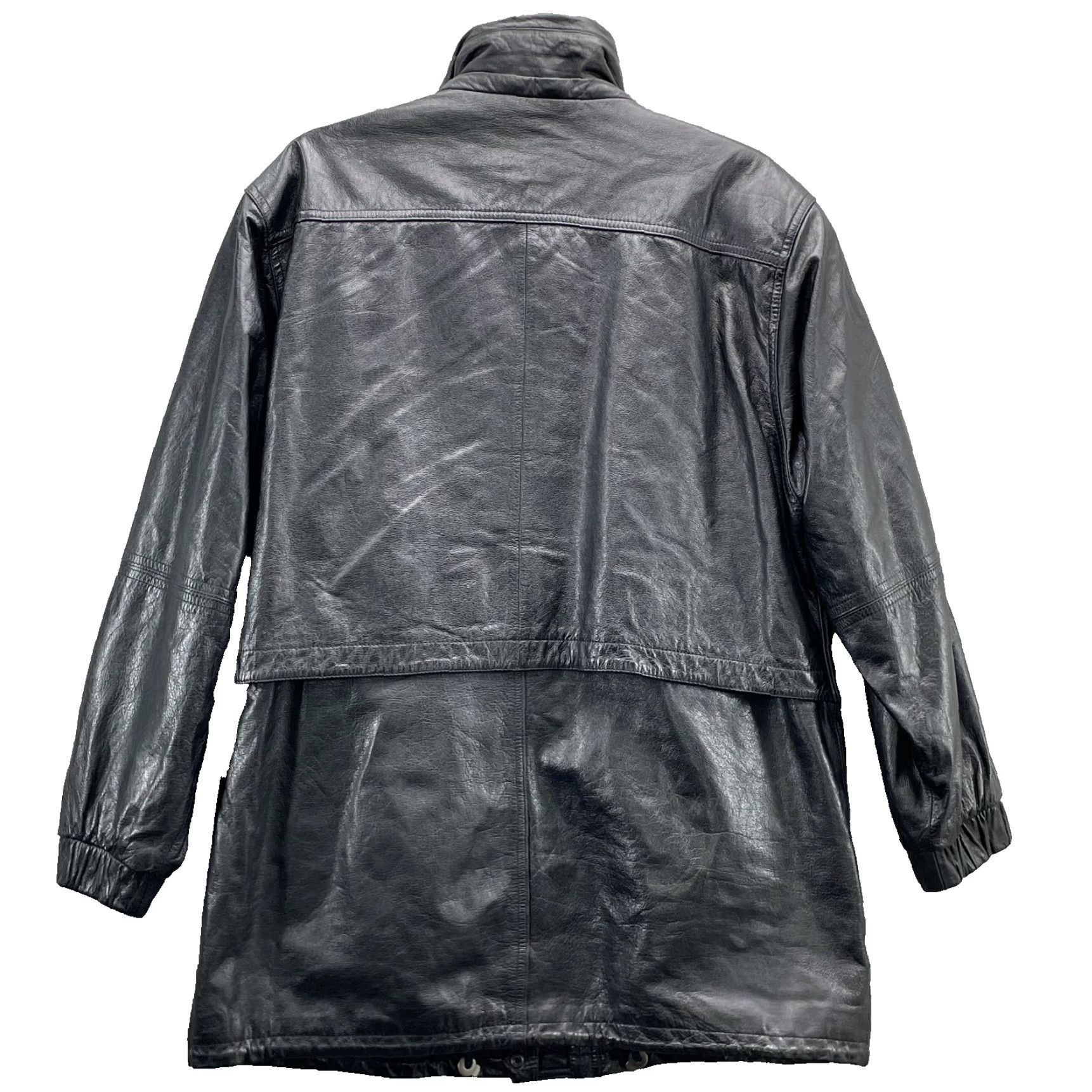 Vintage Jacqueline Ferrar 100% Leather Jacket Women L High Neck Insulated Avant-Garde Jacket Women L Black Quilted Zip Mid-Length Vintage Size L / US 10 / IT 46 - 2 Thumbnail