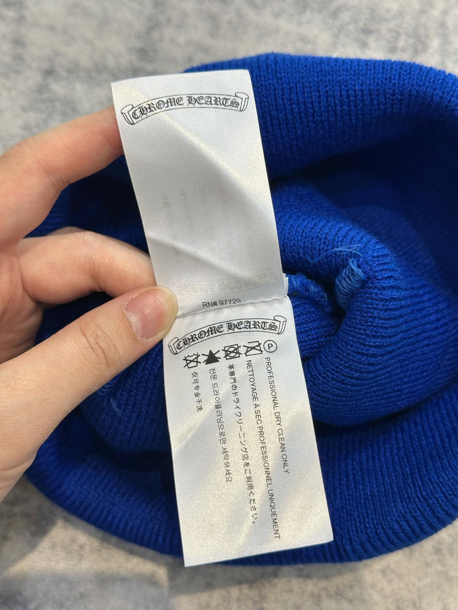 Chrome Hearts CHROME HEARTS stacked +CHROME HEARTS+ beanie navy Size ONE SIZE - 8 Thumbnail