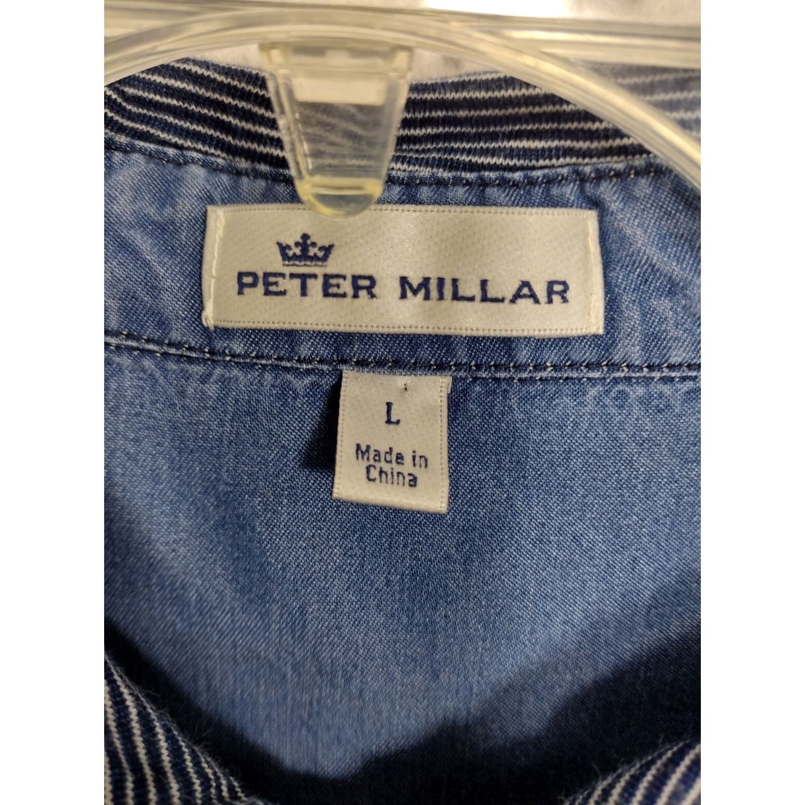 Peter Millar Peter Millar Polo Shirt Mens Large Blue Striped Golf Casual Size US L / EU 52-54 / 3 - 2 Thumbnail
