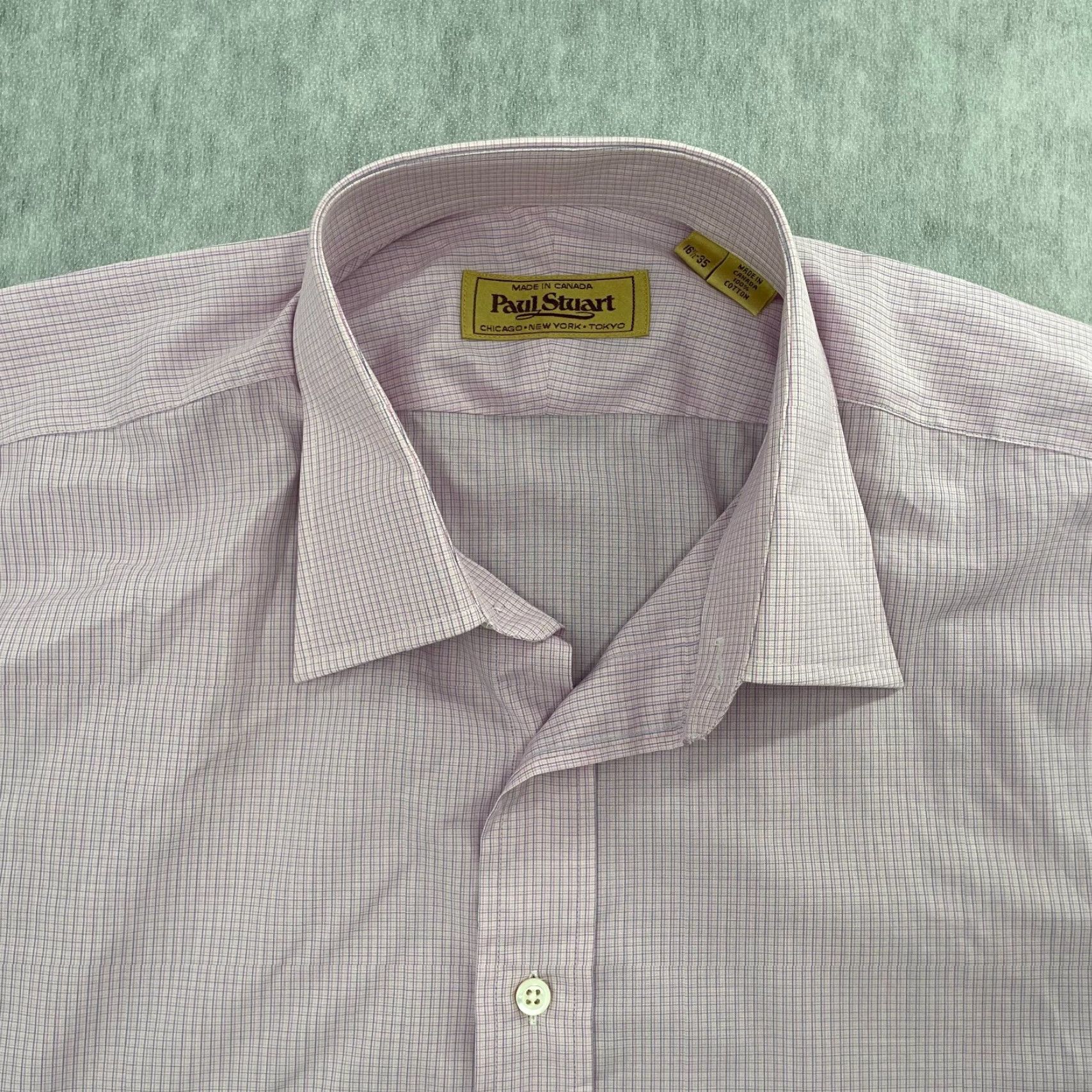Paul Stuart VINTAGE Paul Stuart Shirt Long Sleeve Button Up Adult 16.5 Pink Cotton Casual Business Formal Men's Size US L / EU 52-54 / 3 - 3 Thumbnail
