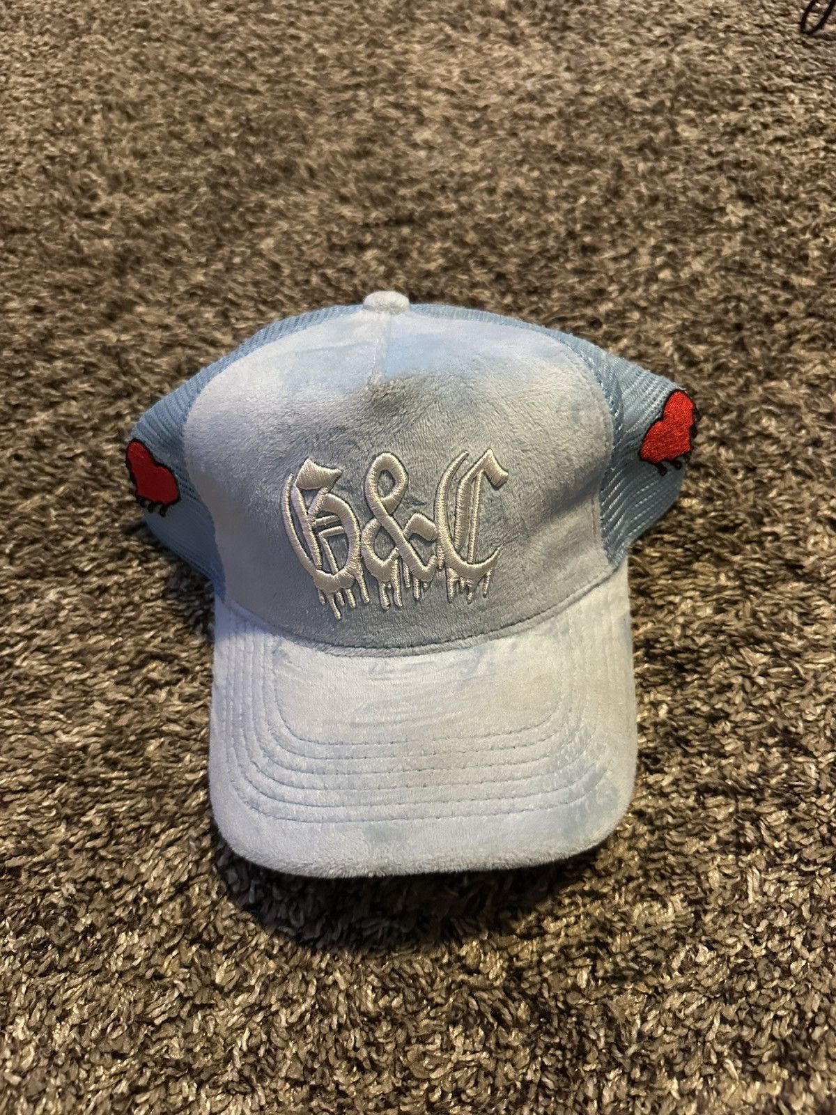 Other GNO & Co Blue Trucker Hat Suede One Size Size ONE SIZE - 1 Thumbnail