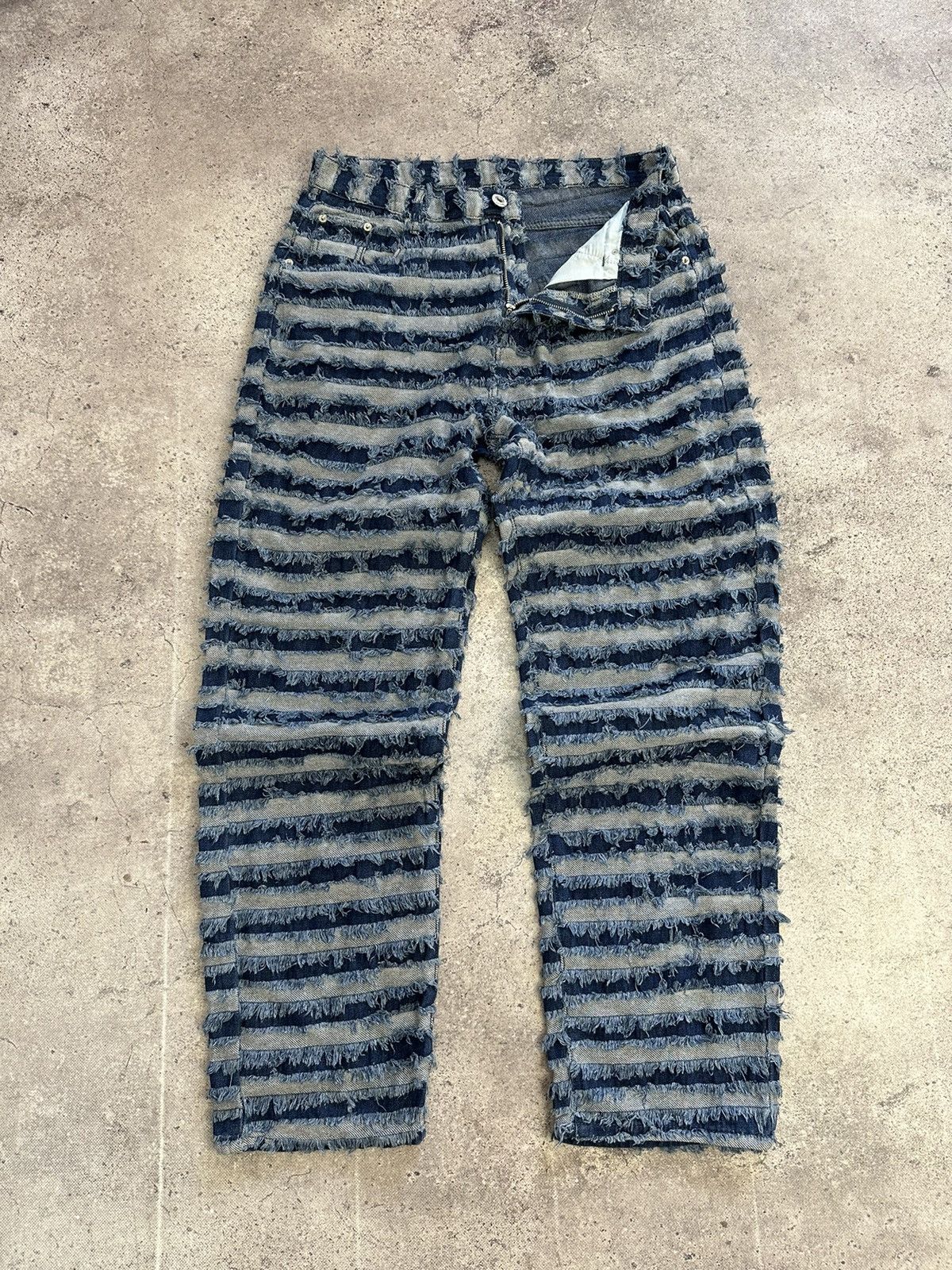 Japanese Brand × Vintage Vintage Junya Watanabe Balenciaga Style Denim Jeans Y2K Size US 33 - 8 Thumbnail